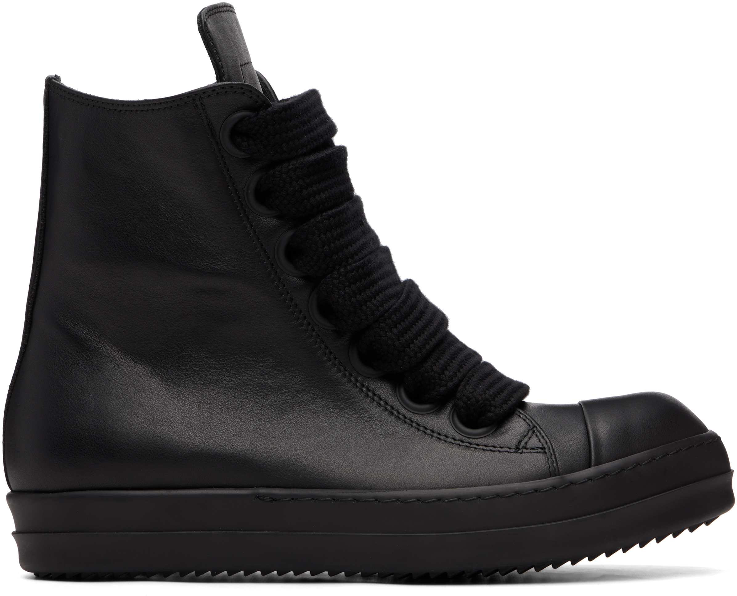 Rick Owens: Black Tower Jumbolaced Sneaks Sneakers | SSENSE