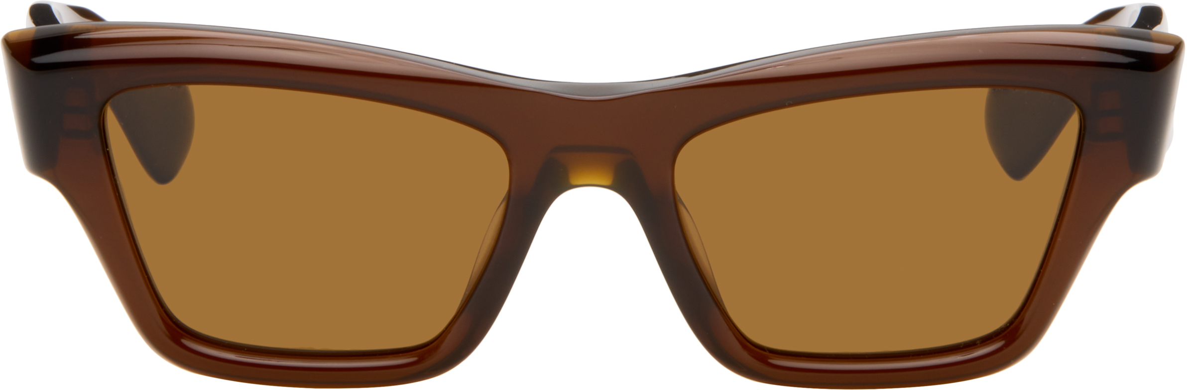 Jil Sander: ブラウン Oliver Peoples 'Edition 3' キャットアイ