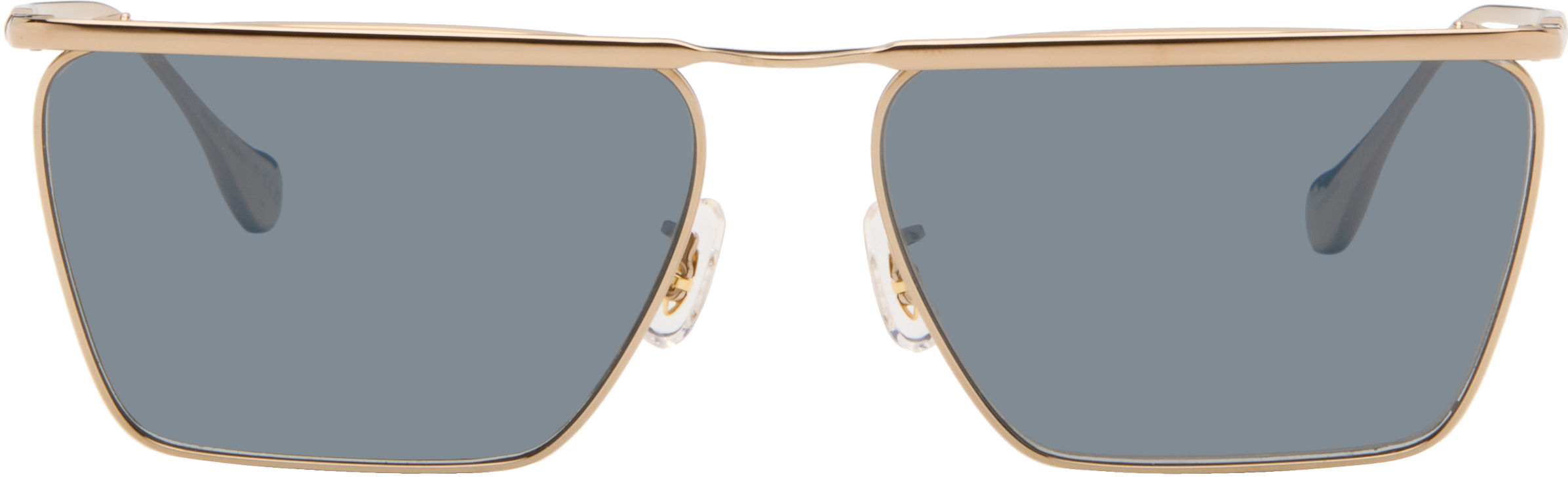 Jil Sander Gold Oliver Peoples 'Edition 2' Wireframe Sunglasses