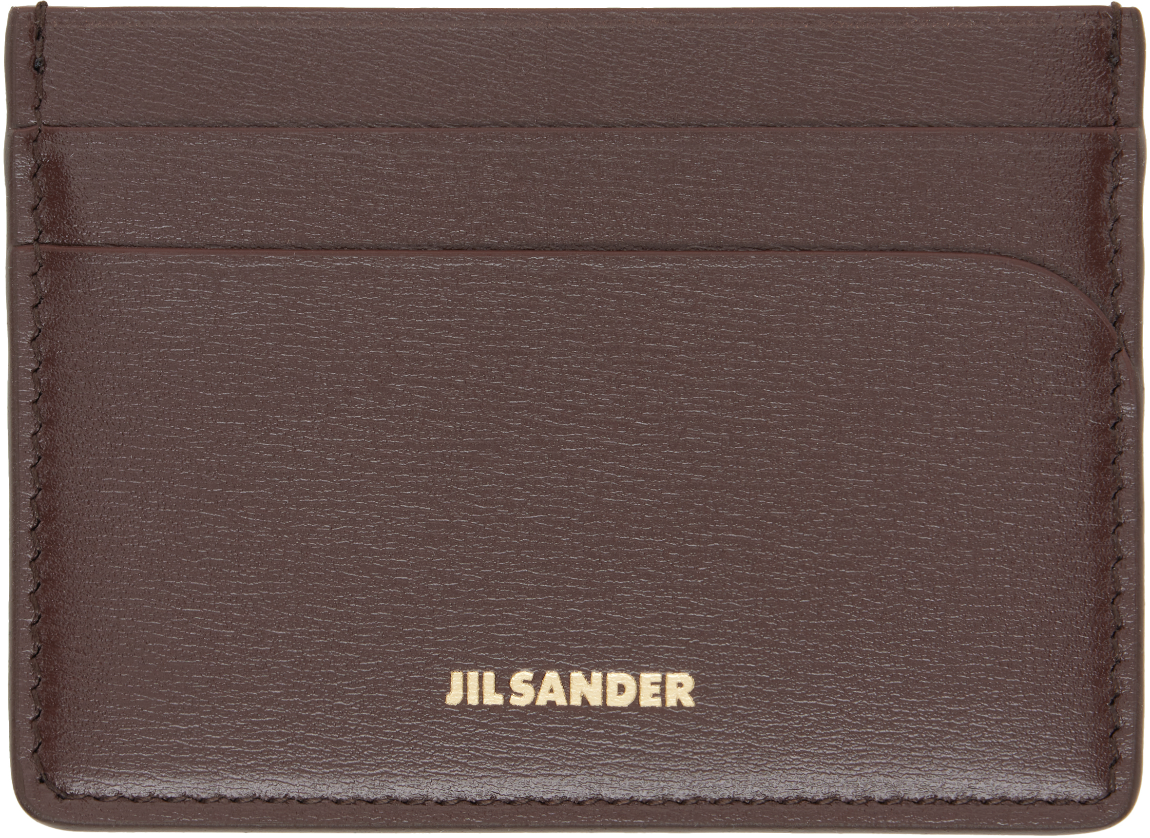 Jil Sander: ブラウン Curve カードケース | SSENSE 日本