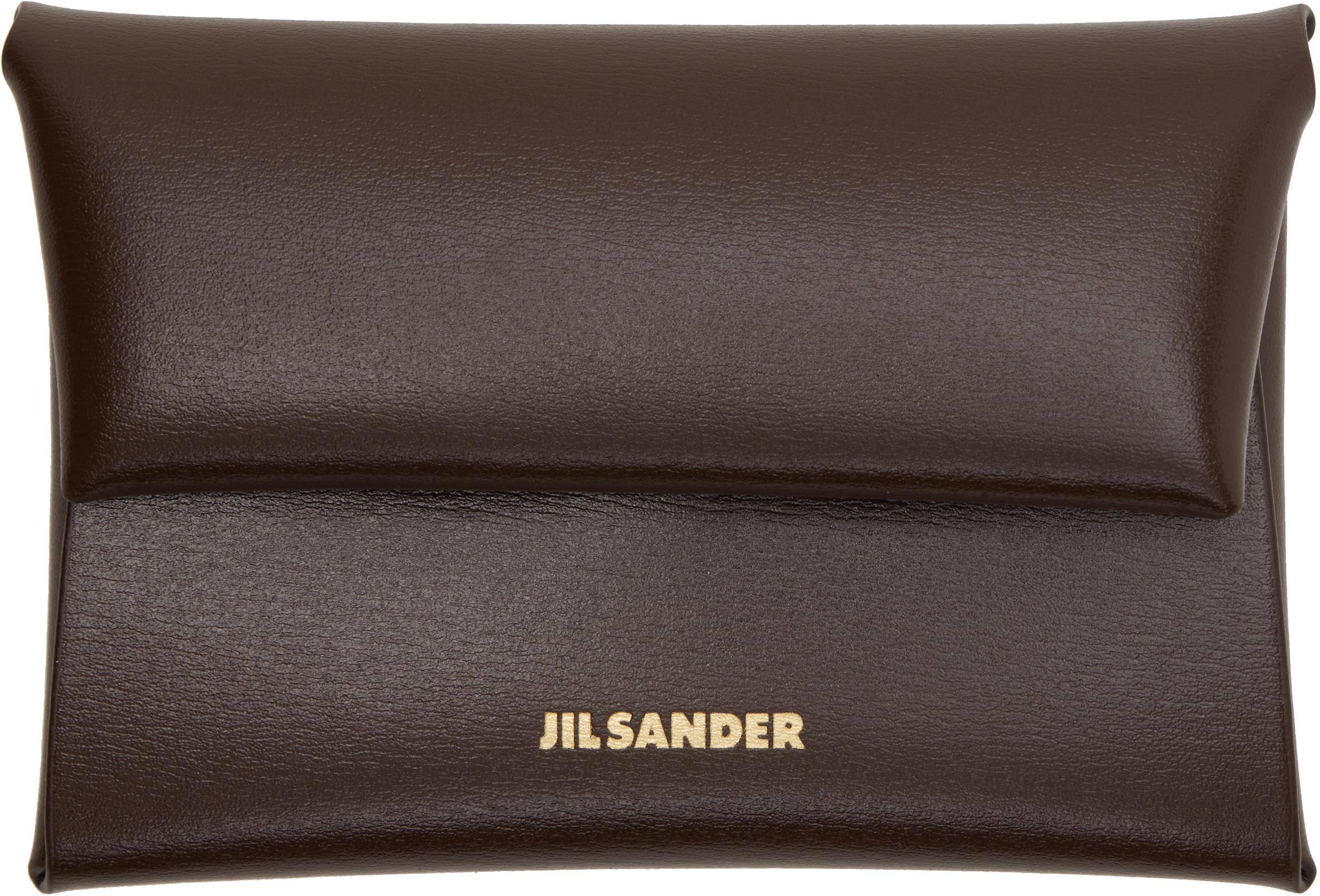 Jil Sander: Brown Folded Coin Pouch | SSENSE