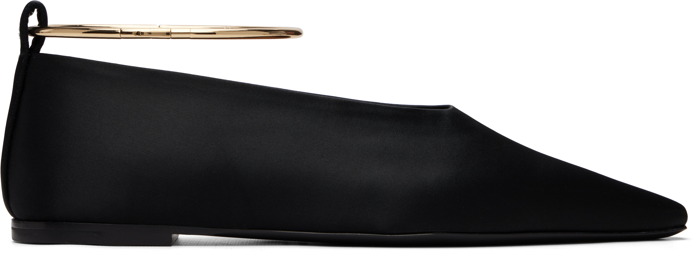 Jil Sander: ブラック Ring フラットシューズ | SSENSE 日本