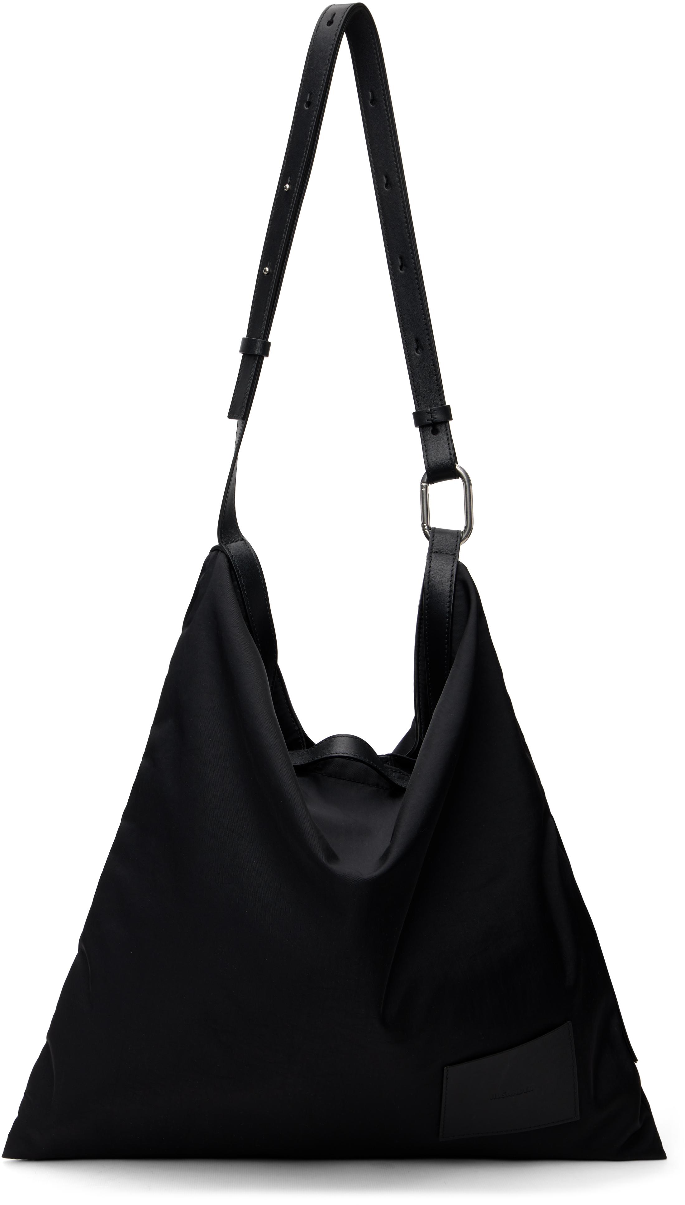 Jil Sander: Black Soft Rolled Bag | SSENSE