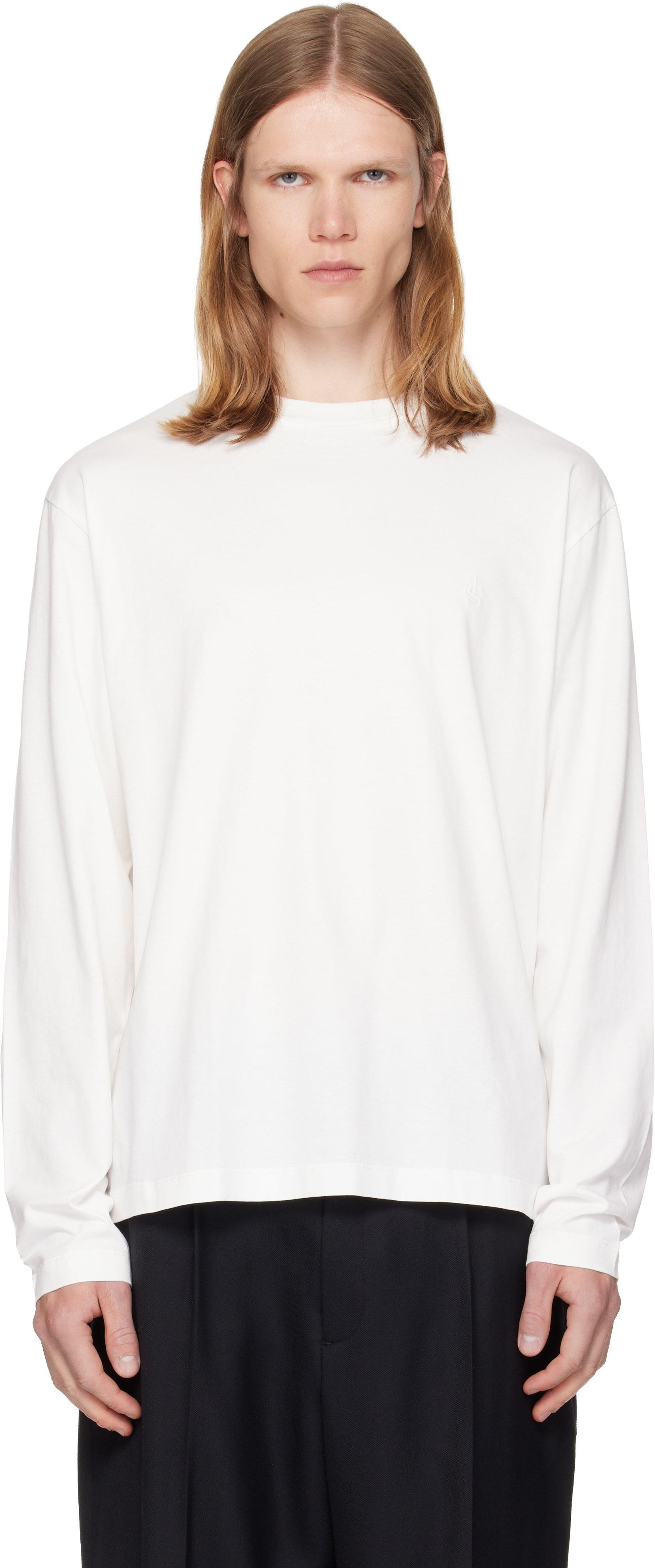 Jil Sander: Three-Pack Multicolor Long-Sleeved T-shirts | SSENSE