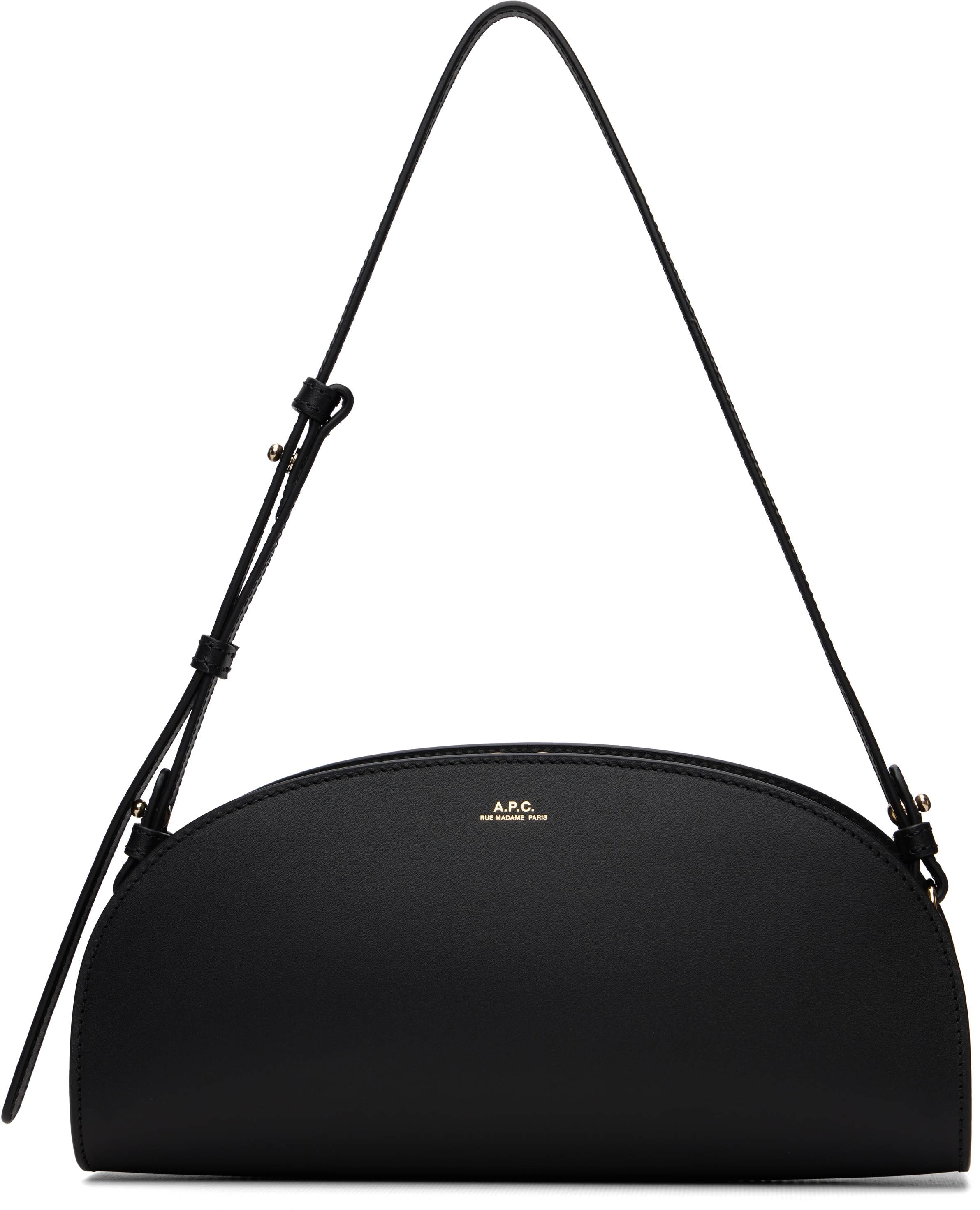 A.P.C.: ブラック Demi-Lune ショルダーバッグ | SSENSE 日本