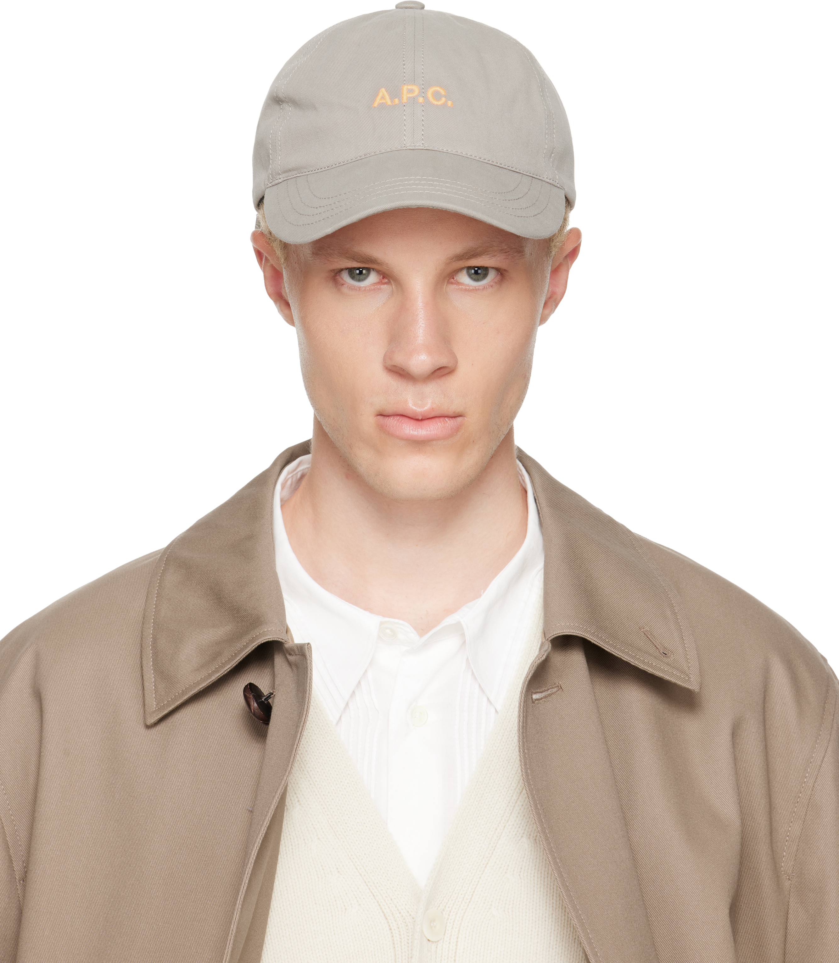 A.P.C.: グレー Charlie キャップ | SSENSE 日本