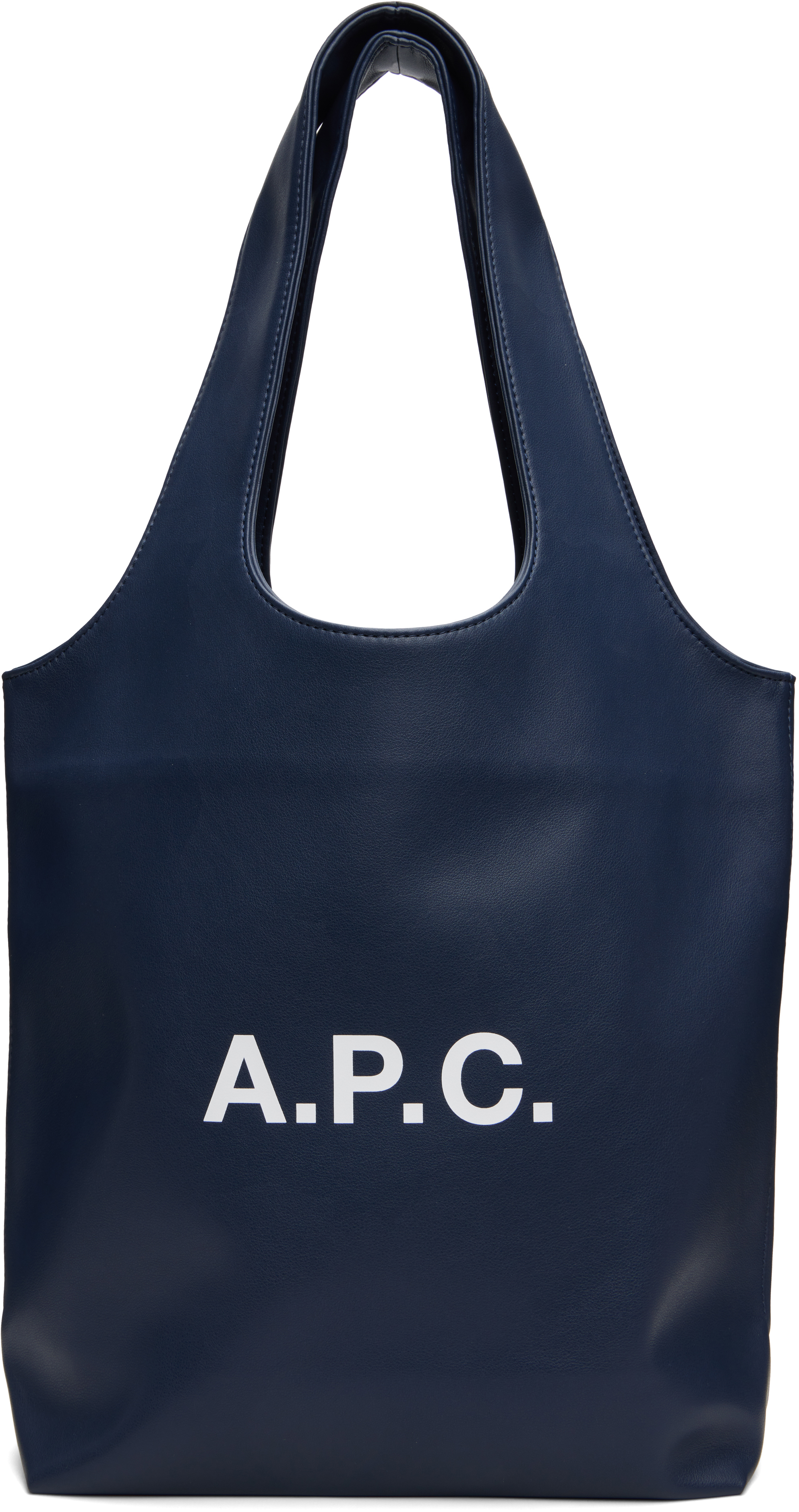 A.P.C.: ネイビー スモール Ninon トートバッグ | SSENSE 日本