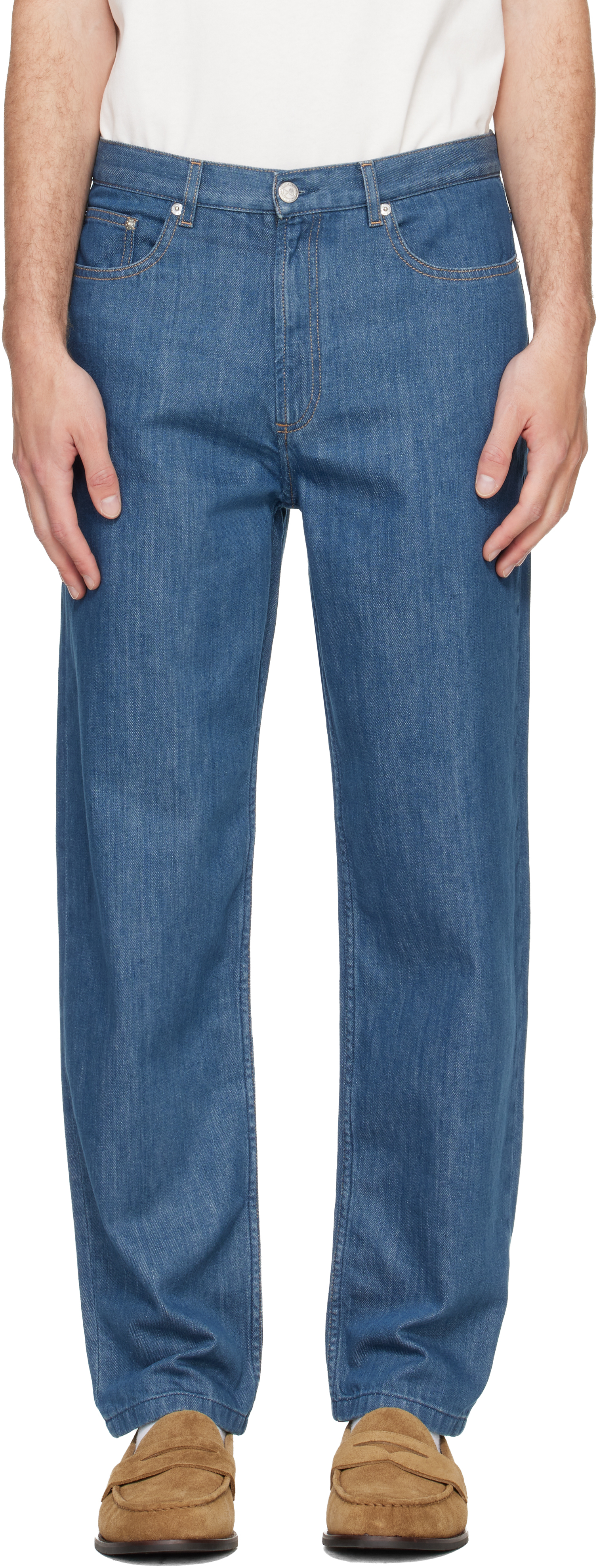 A.P.C.: Blue Martin Jeans | SSENSE