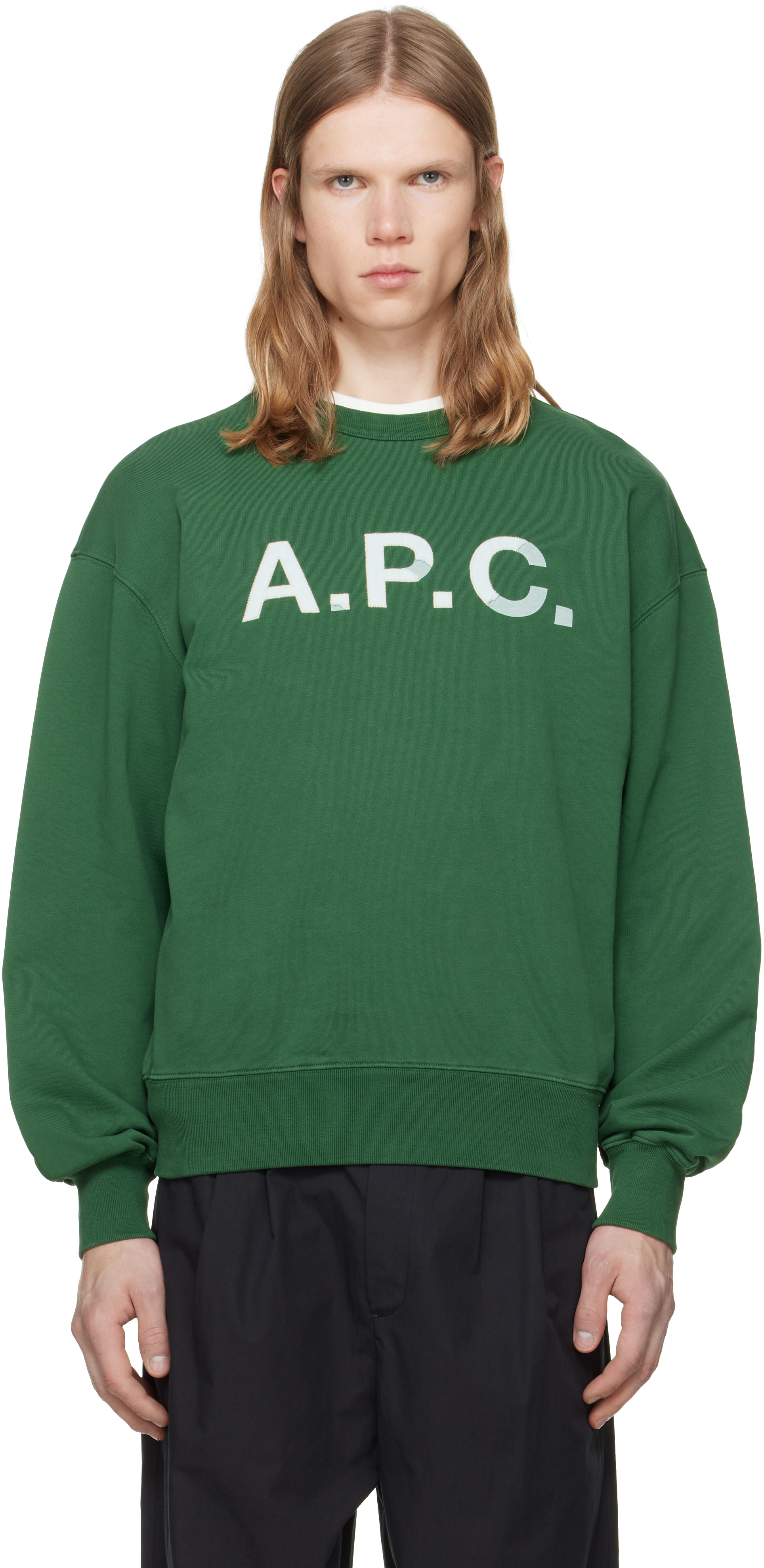 A.P.C.: グリーン Vintage 'APC' スウェットシャツ | SSENSE 日本