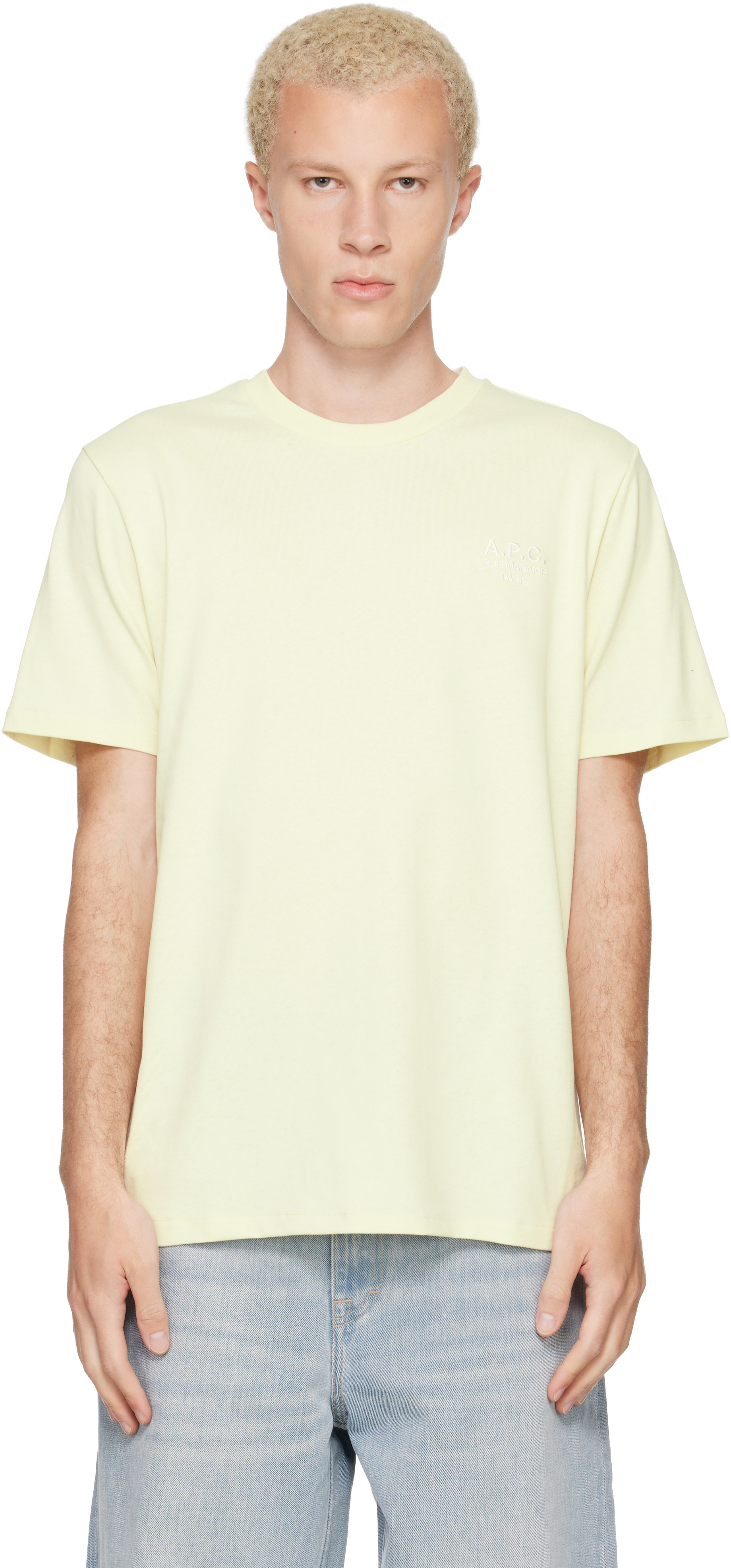 A.P.C.: Off-White Standard 'Rue Madame' T-shirt | SSENSE