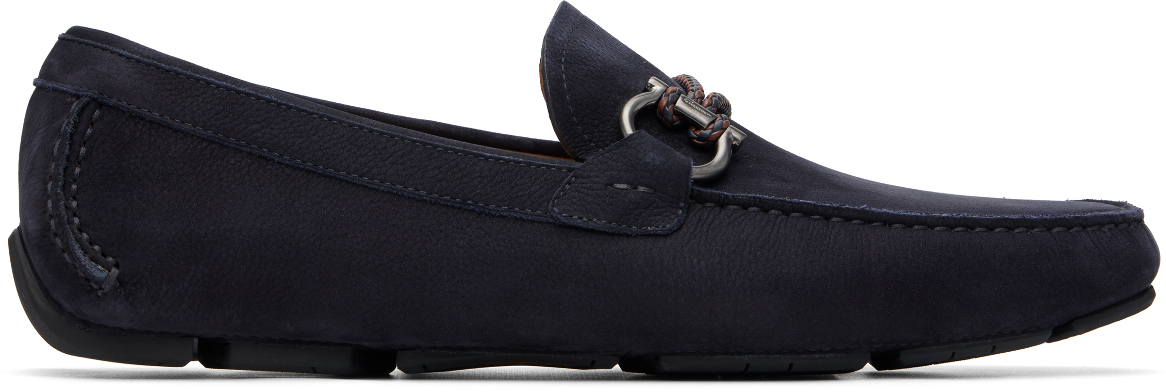 Salvatore Ferragamo Gancini loafer Navy Size 7 1/2 Suede Salvatore Ferragamo Gancini Size 43.5 Navy Blue Suede  main image 2