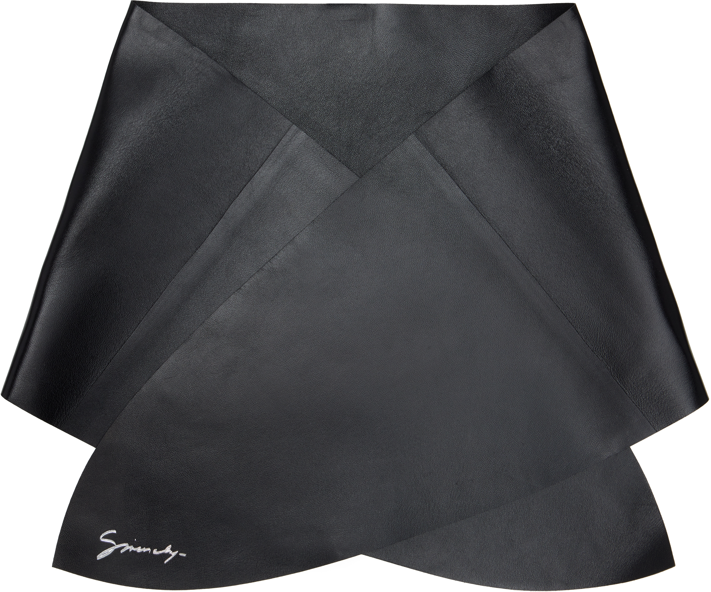 Givenchy: Black Lamb Leather Scarf | SSENSE