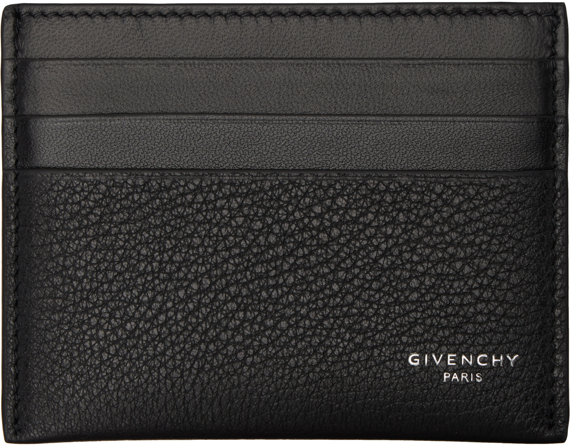 GIVENCHY ブラック レザー カードケース Givenchy: ブラック レザー カードケース | SSENSE 日本