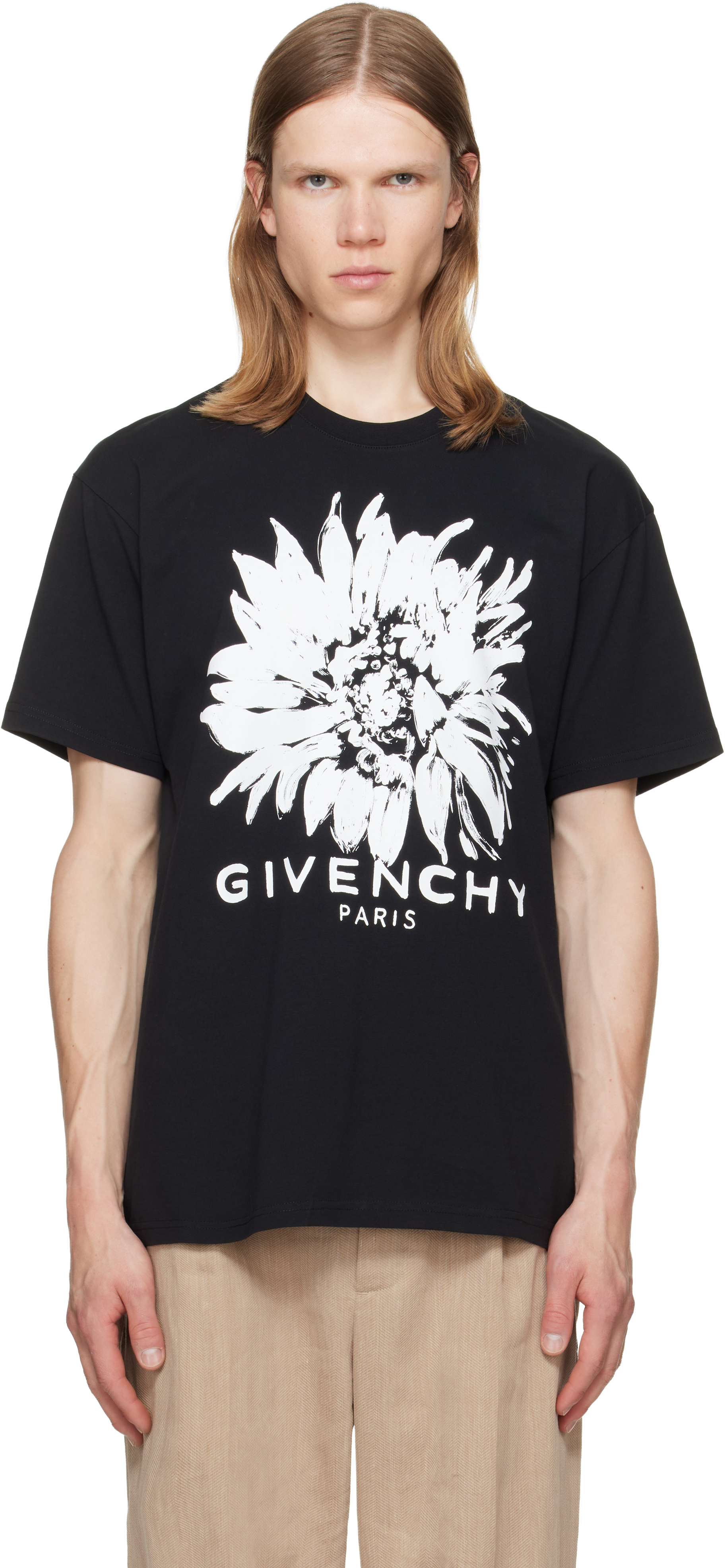 Givenchy: ブラック プリントTシャツ | SSENSE 日本