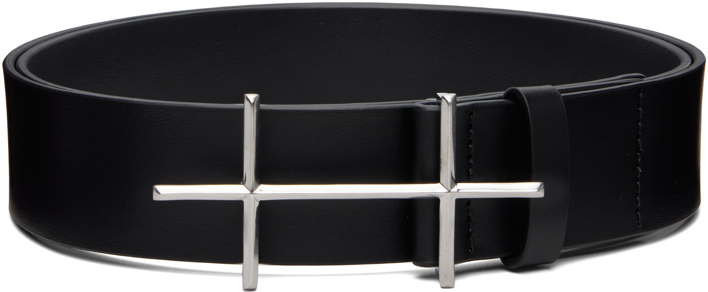 HELIOT EMIL: Black H Belt | SSENSE