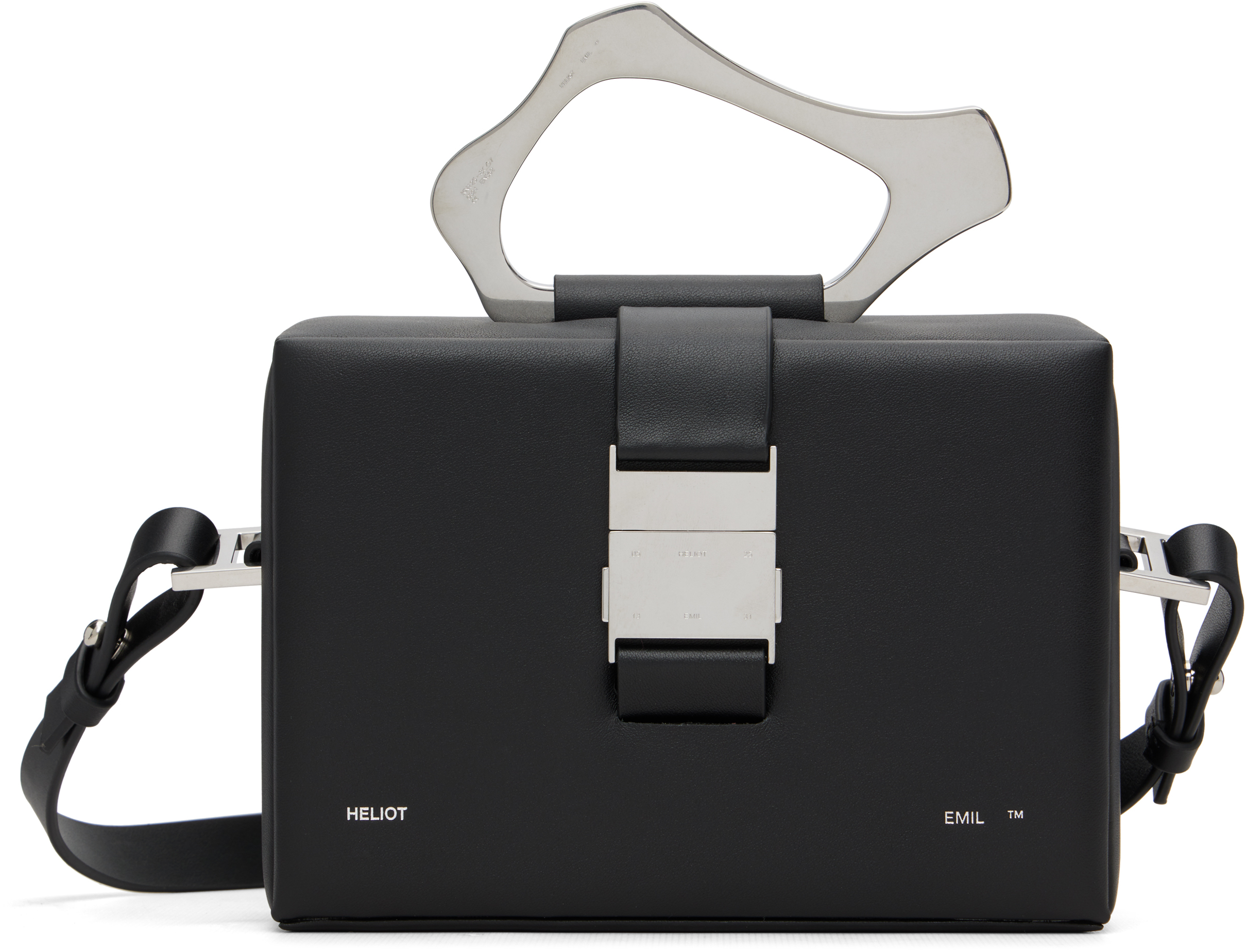 HELIOT EMIL ブラックボディバッグ Heliot Emil Black Pony Hair Solely Box Bag