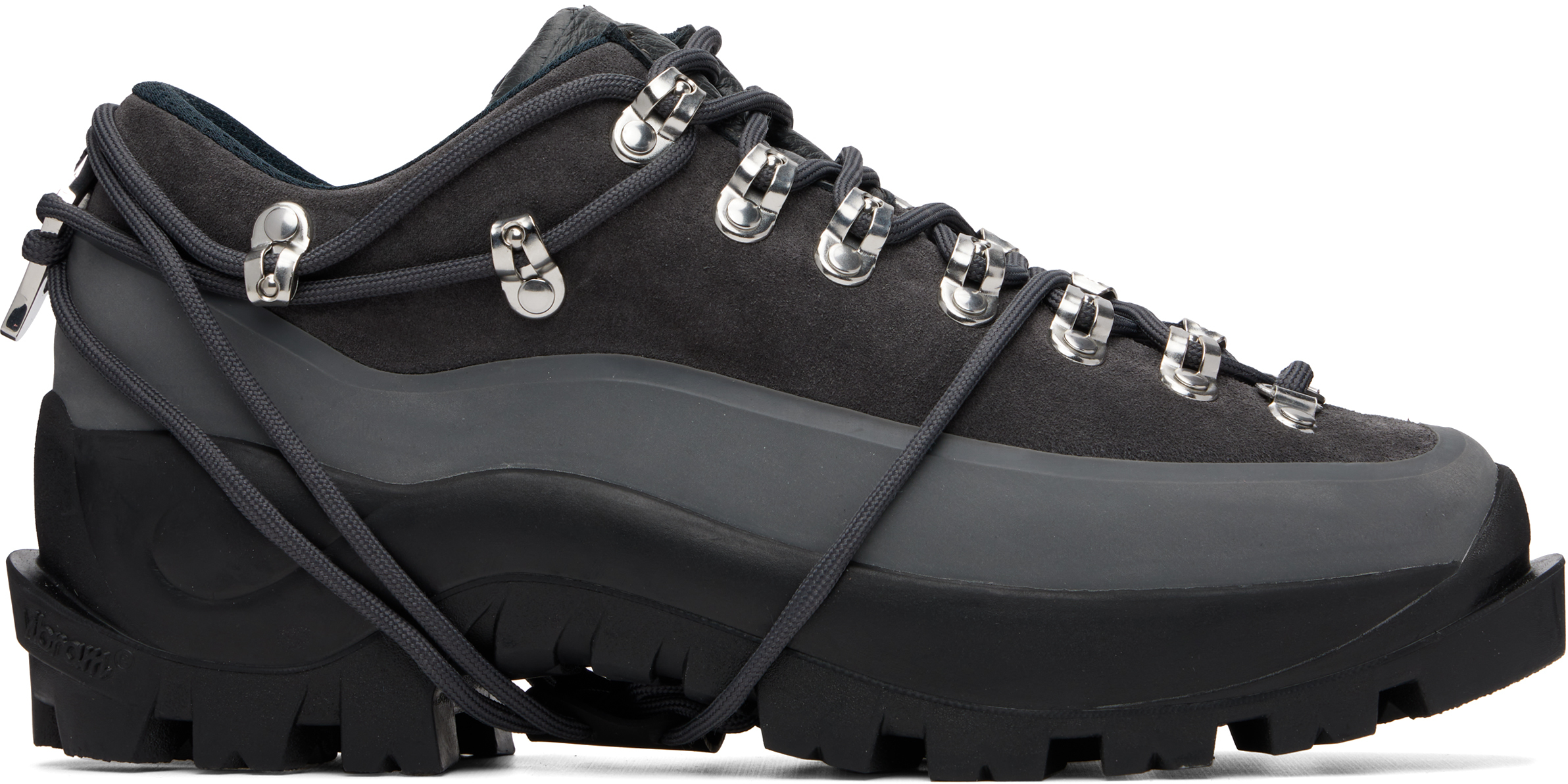 HELIOT EMIL: Gray Low Hiking Boots | SSENSE