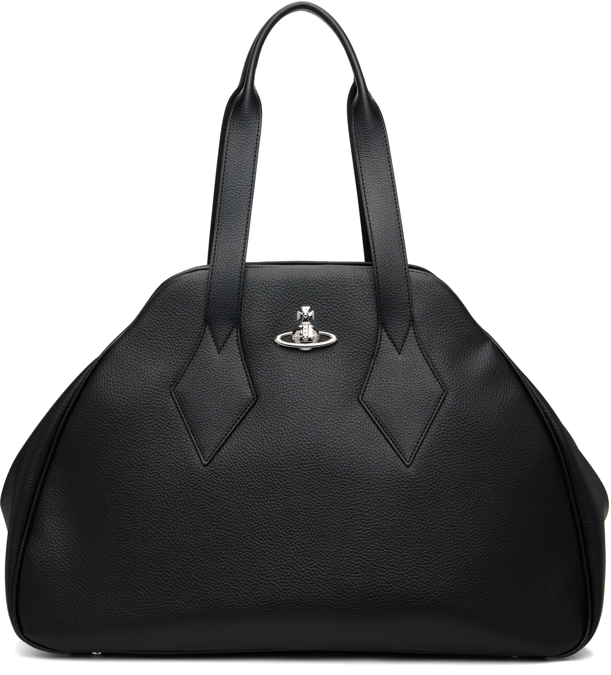Vivienne Westwood: ブラック ラージ Yasmine トートバッグ | SSENSE 日本