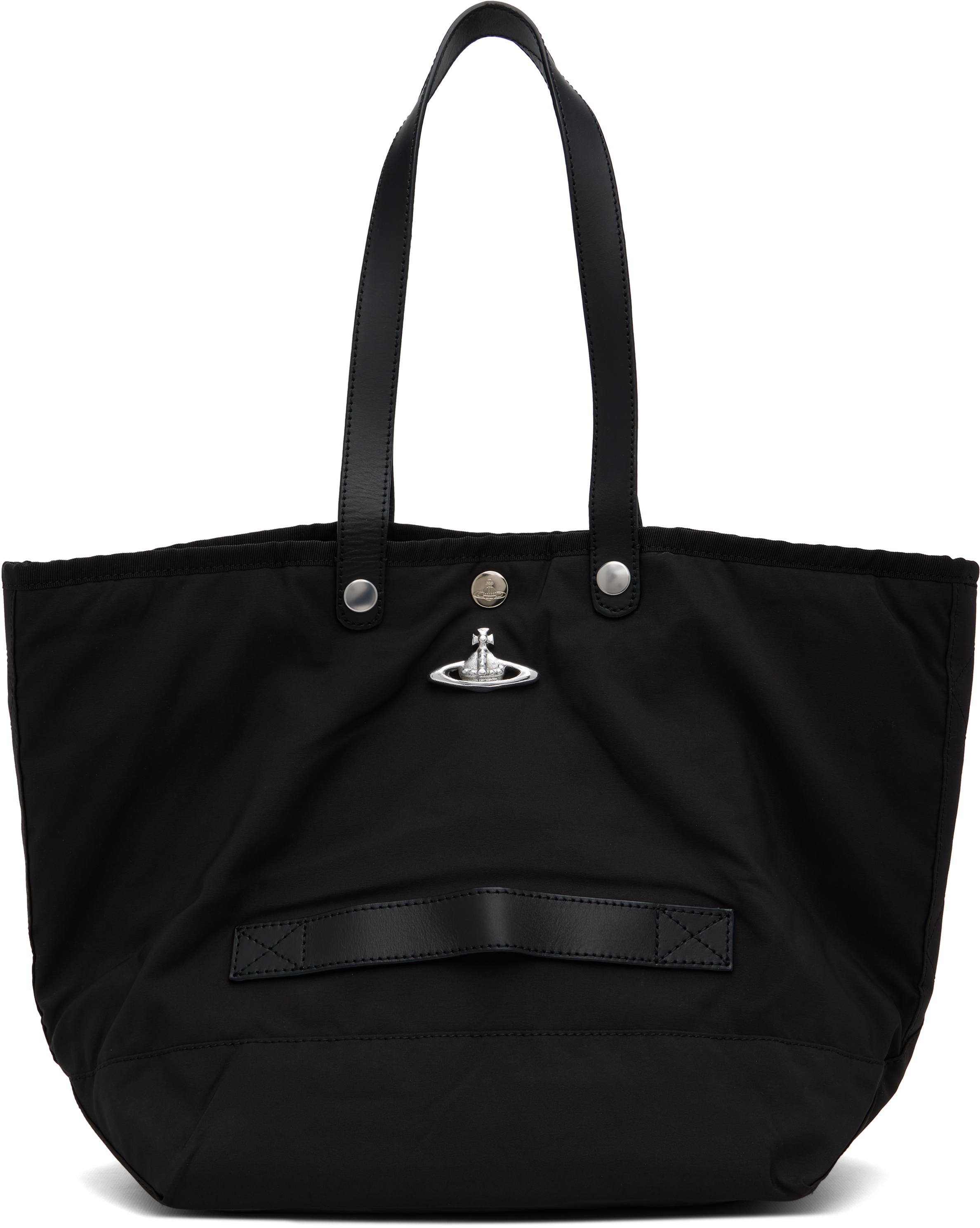 Vivienne Westwood: ブラック スモール Utility Shopper トートバッグ