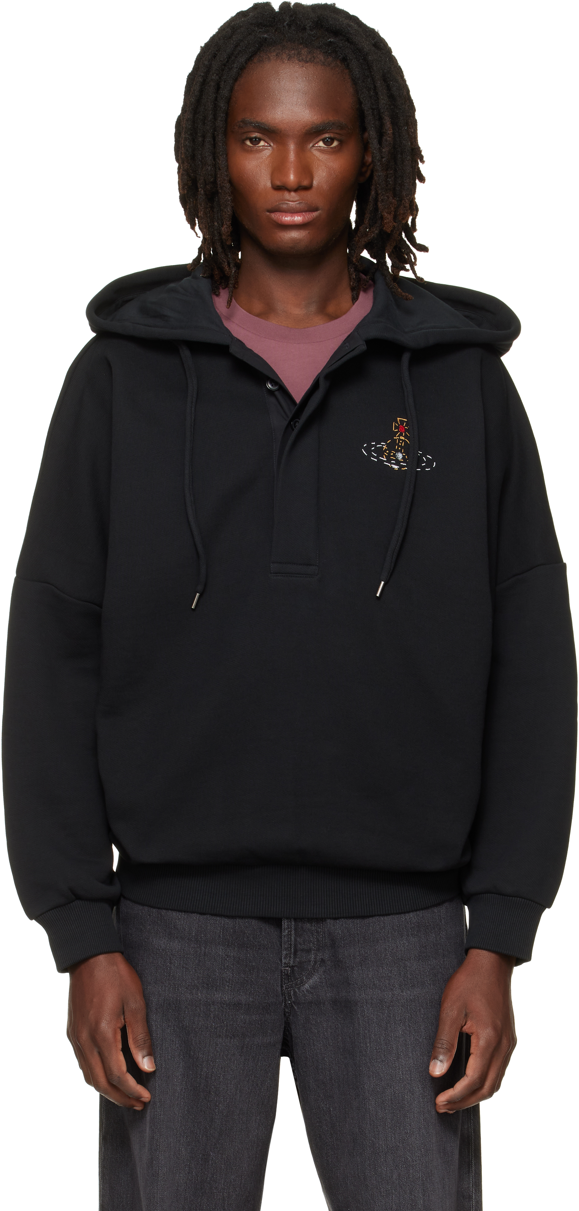Vivienne Westwood: Black Batwing Hoodie | SSENSE Canada