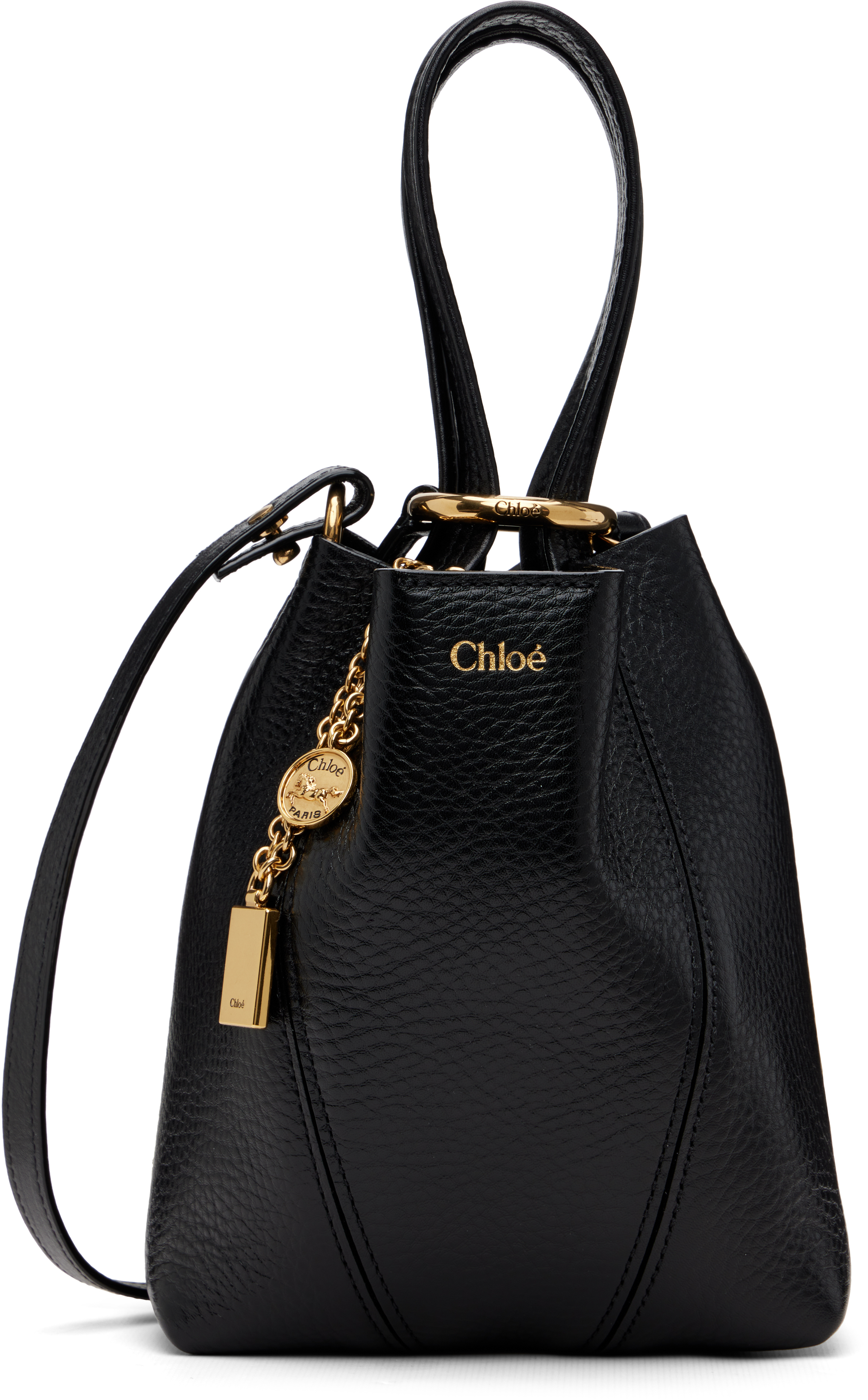 Chloé: Black Small 'Chloé Spin' Tote | SSENSE Canada
