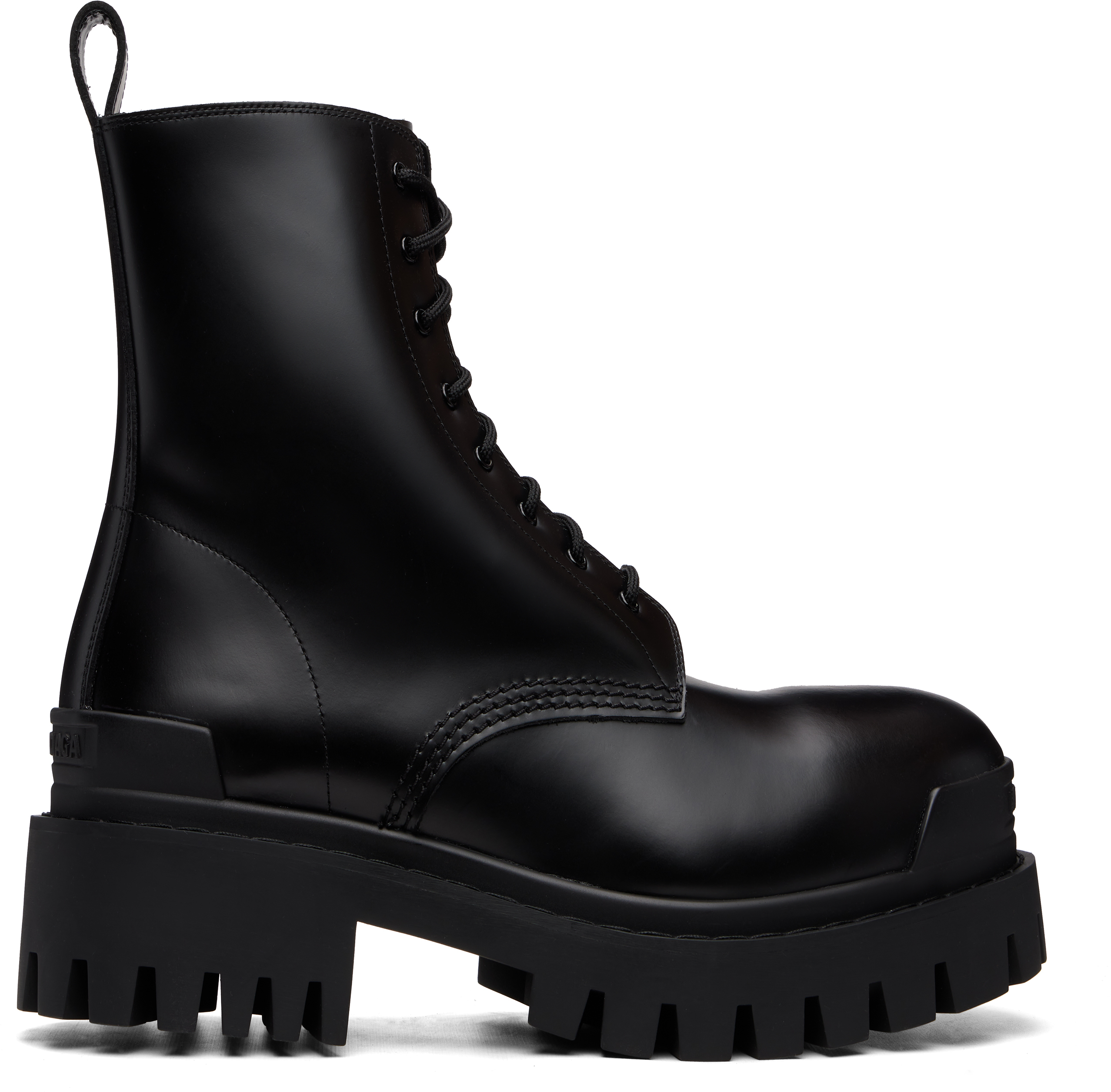 BALENCIAGA ブラックスエード　サイドジップアップブーツ　サイズ41 Balenciaga: ブラック Strike サイドジップブーツ | SSENSE 日本