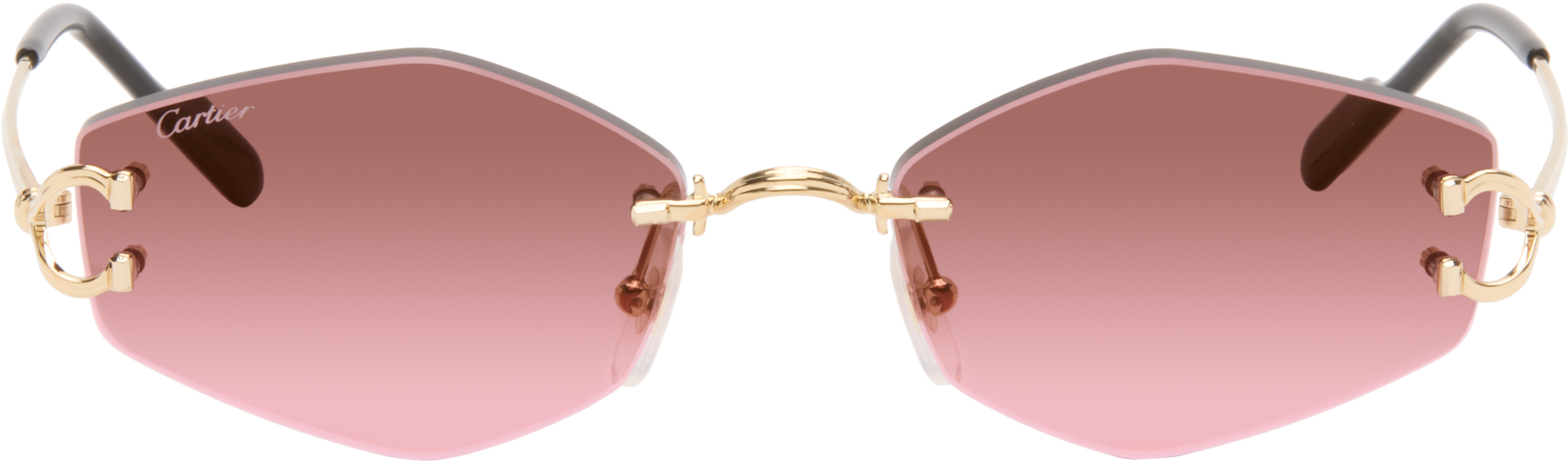 Cartier: ゴールド Classic C Motif サングラス | SSENSE 日本