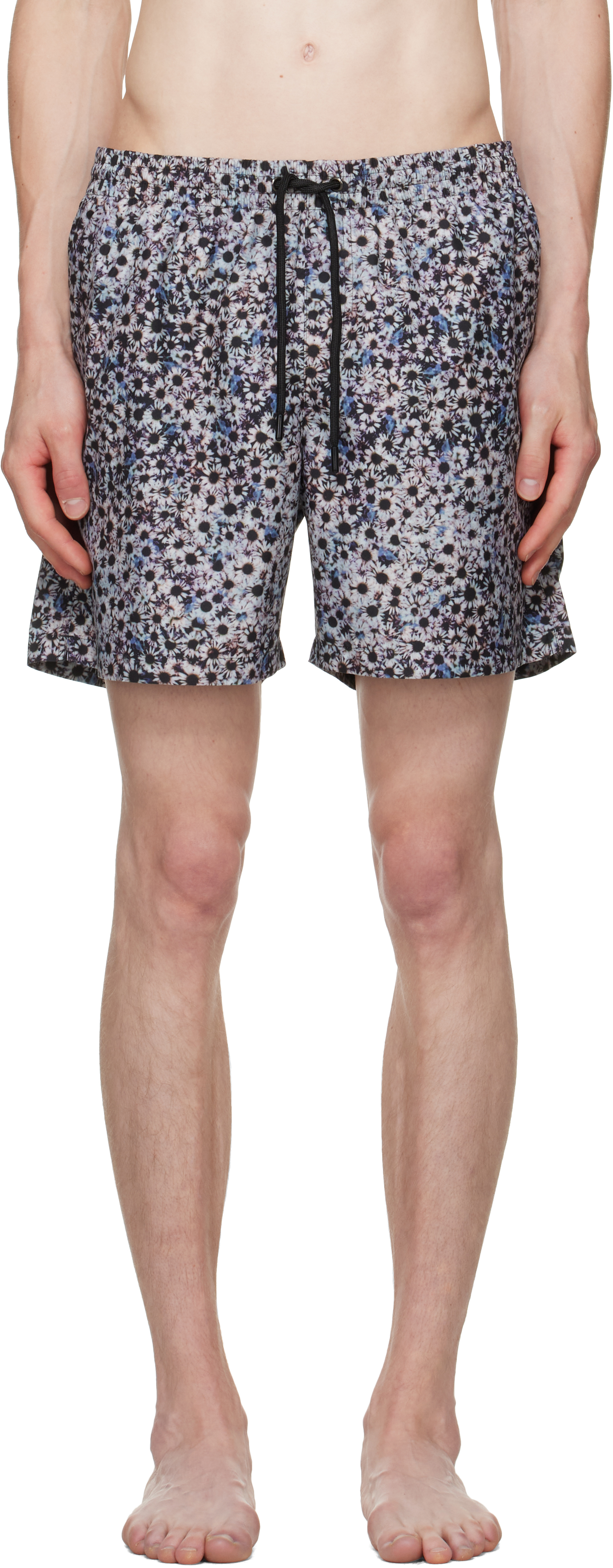 dries van noten 14aw ワイドショーツ Dries Van Noten: グレー プリント スイムショーツ | SSENSE 日本