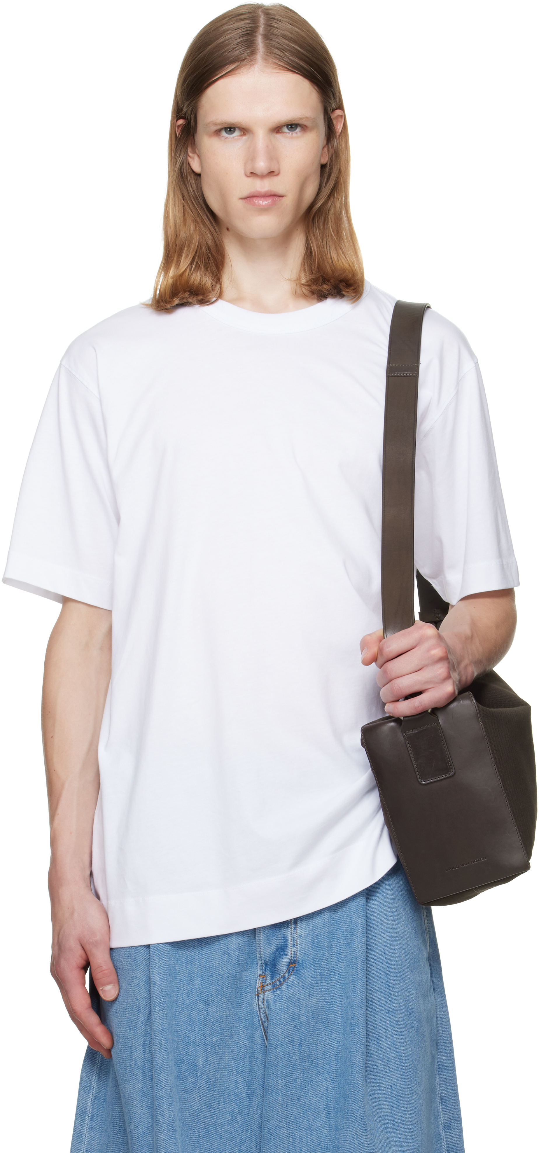 Dries Van Noten: ホワイト レギュラーフィット コットン Tシャツ