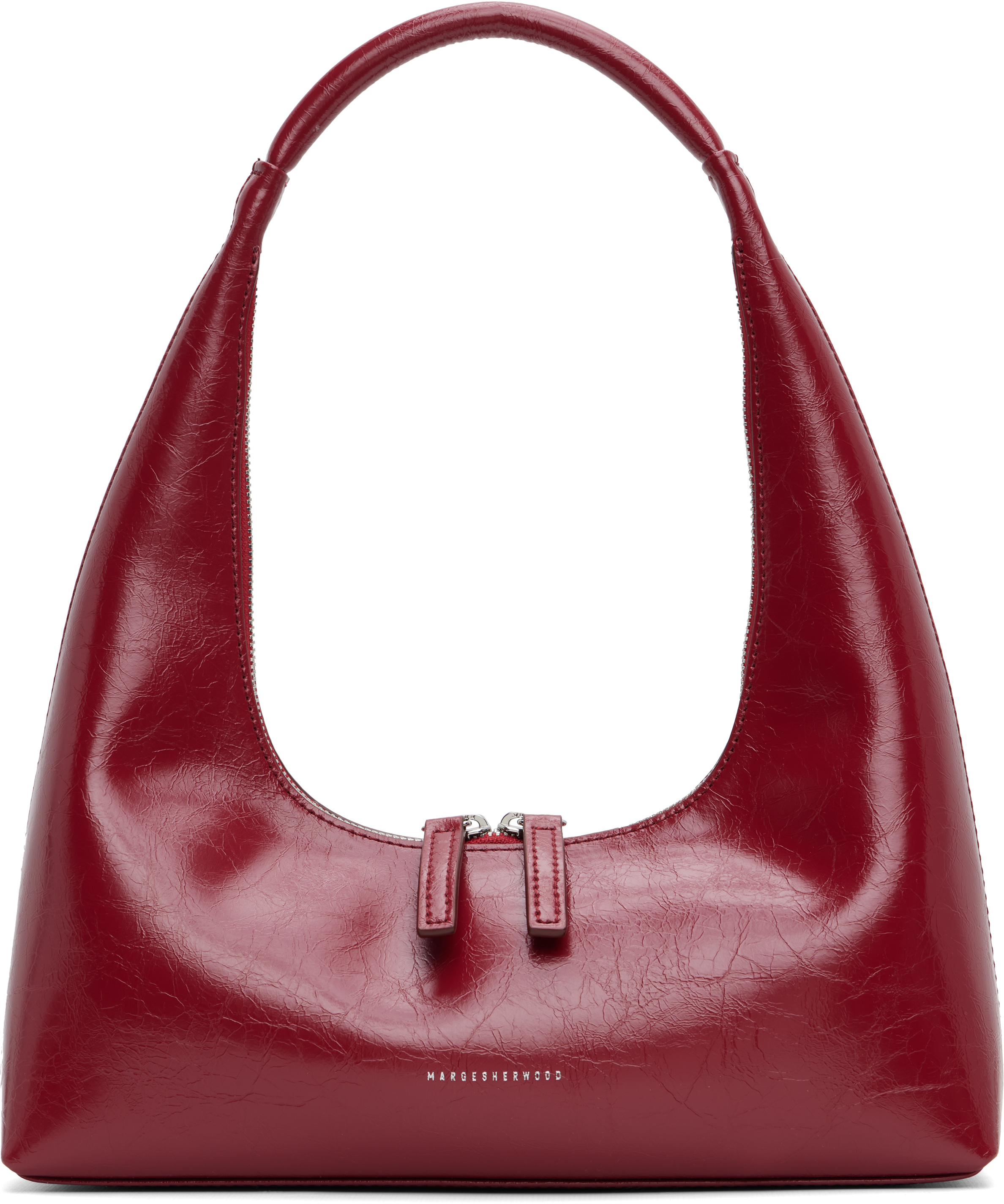 MARGESHERWOOD: Red Leather Shoulder Bag | SSENSE