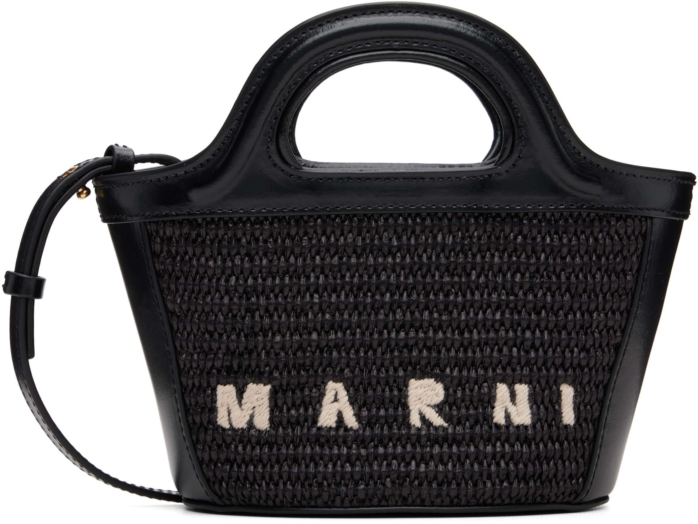 Marni: Black Tropicalia Micro Tote | SSENSE