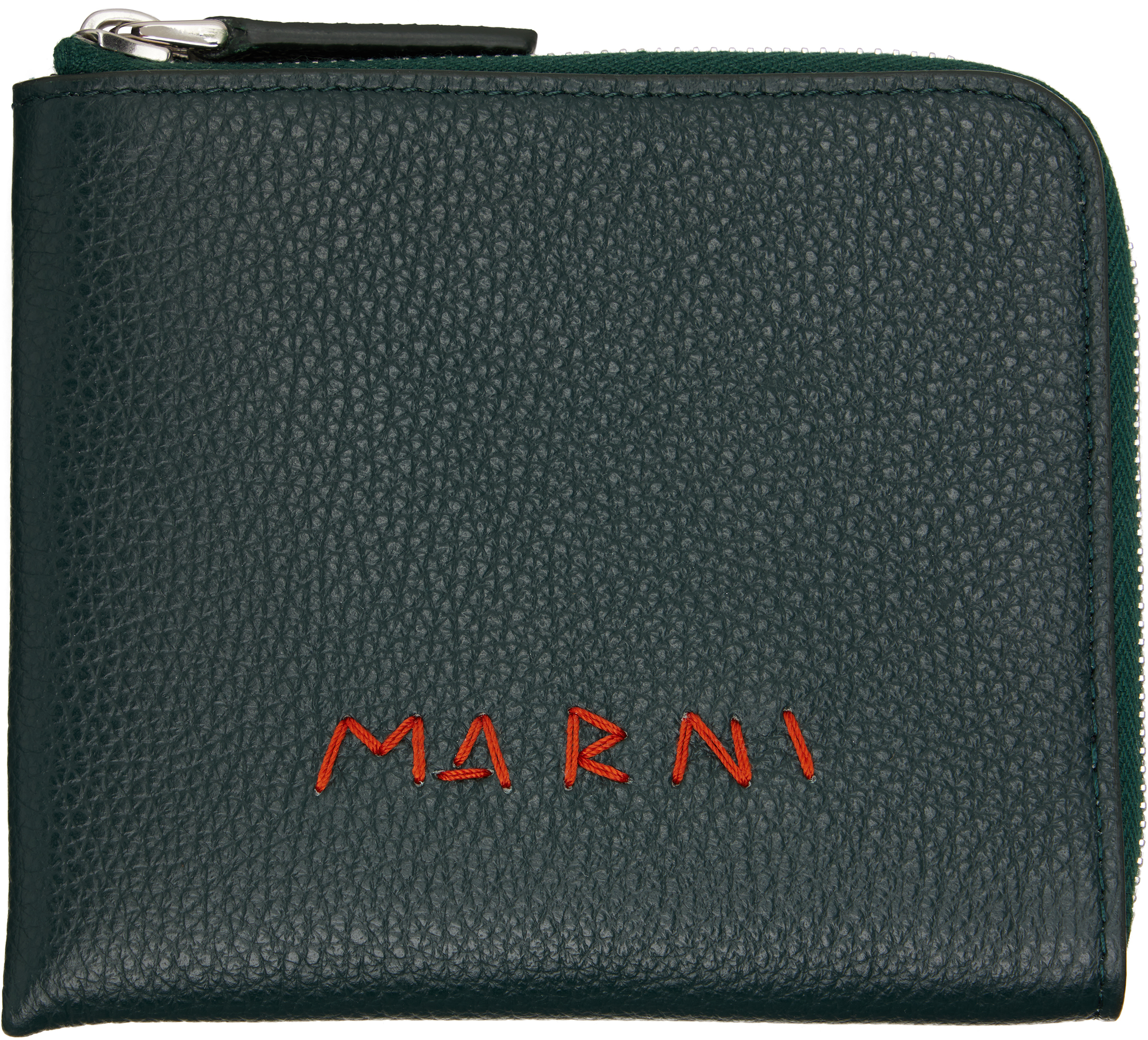 【新品未使用】MARNI ZIP AROUND WALLET Marni: Green Zip Around Wallet | SSENSE