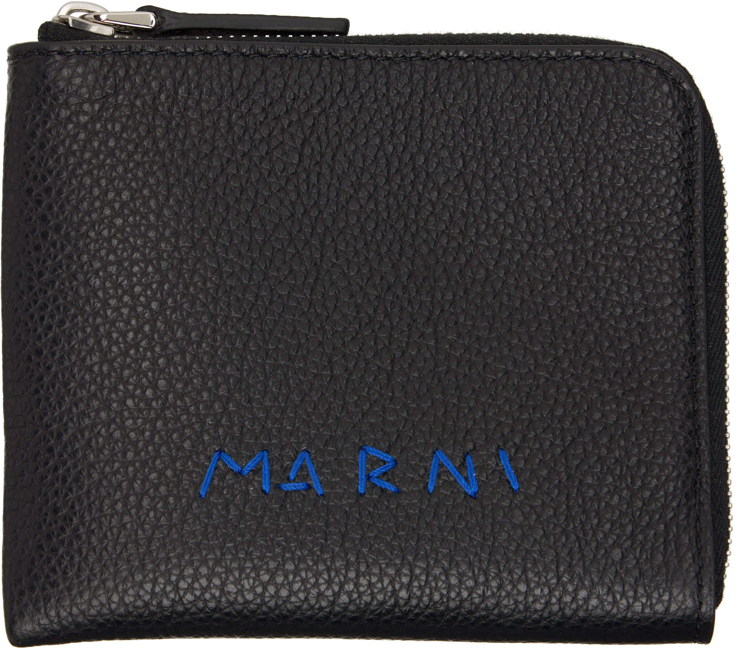 Marni: ブラック ジップアラウンド ウォレット | SSENSE 日本