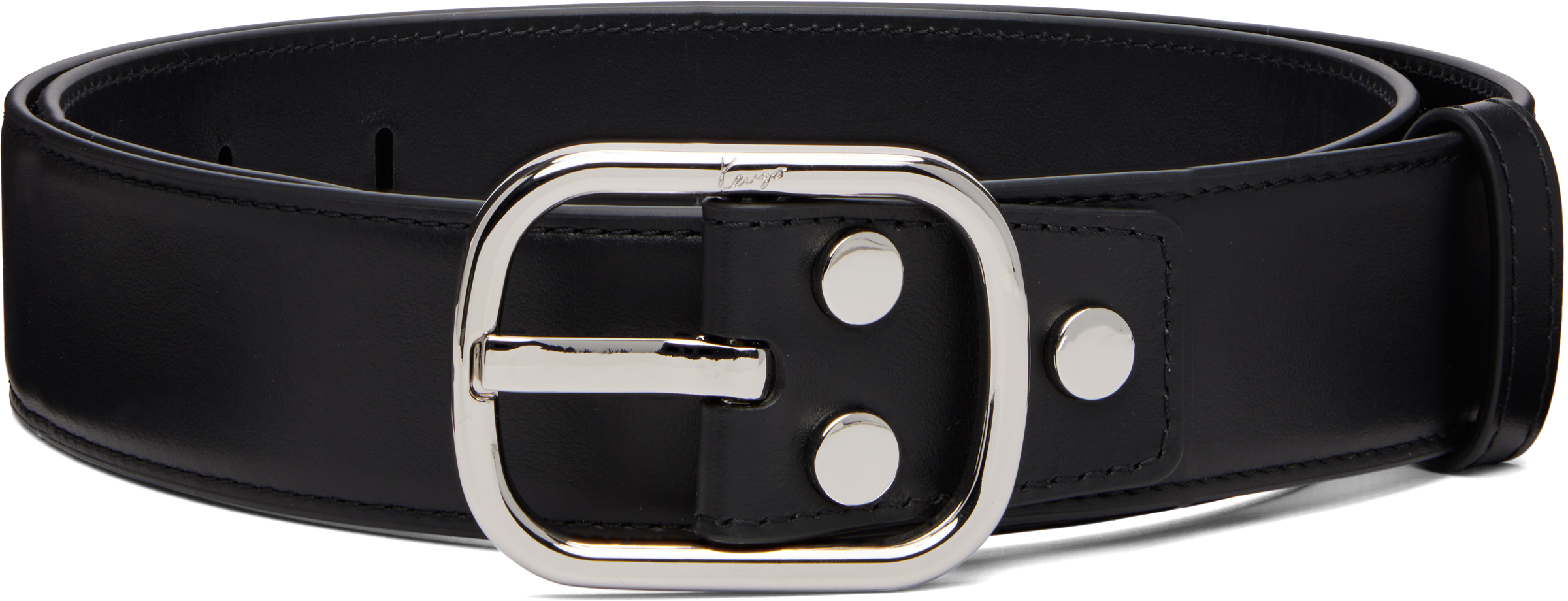 Kenzo: ブラック Kenzo Paris 'KENZO Buckle' ベルト | SSENSE 日本