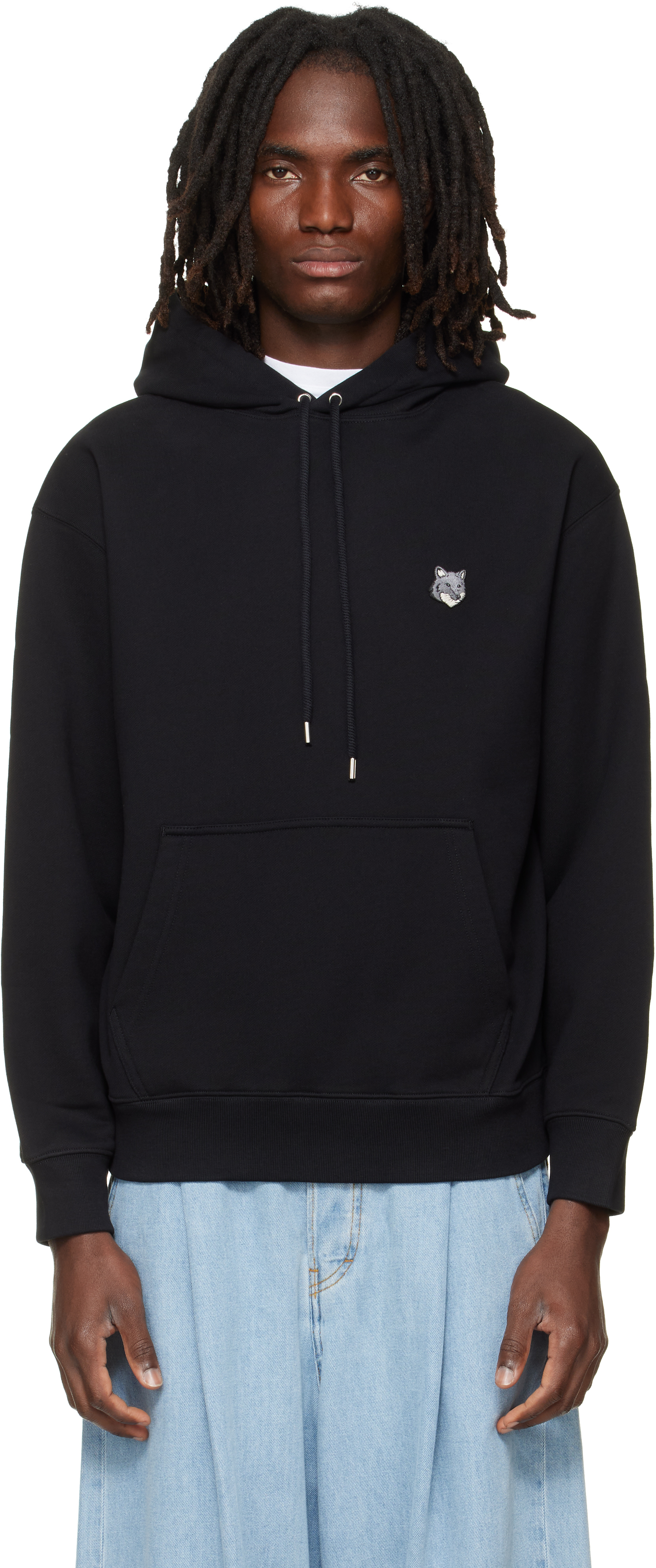 Maison Kitsuné: ブラック フォックスヘッド コンフォート フーディ