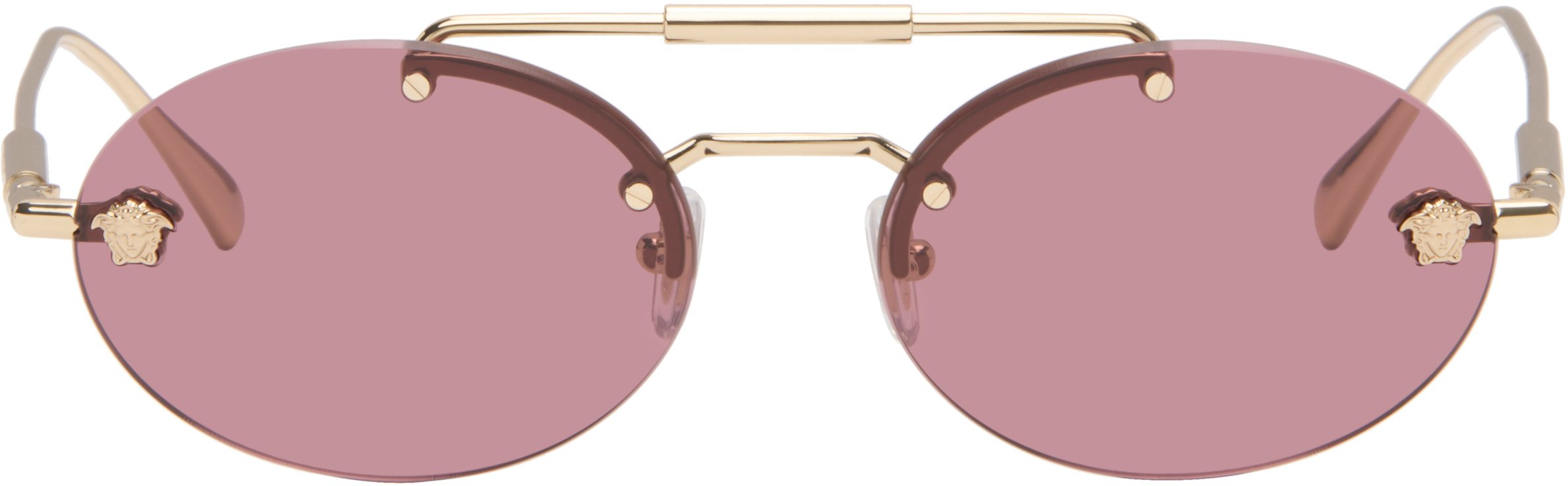 Versace: Gold Medusa Light Sunglasses | SSENSE