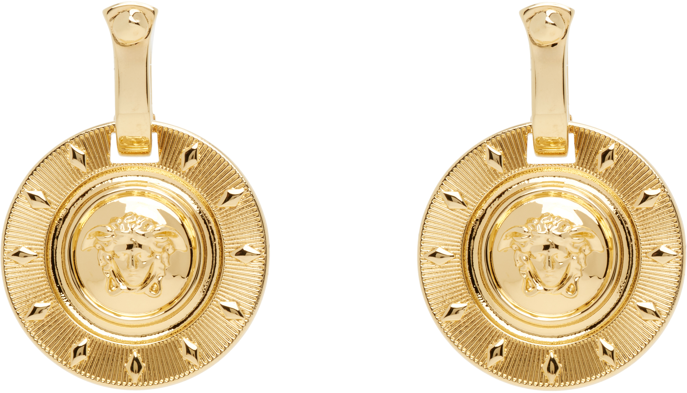 Versace: Irradia Earrings | SSENSE