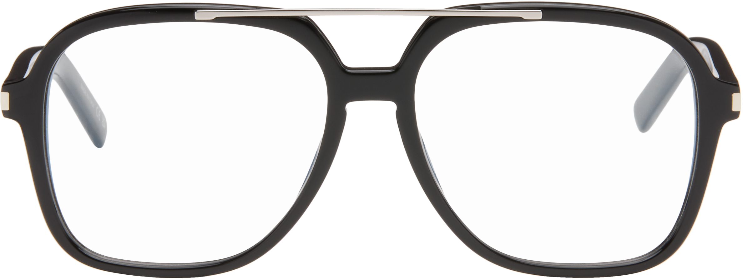 Saint Laurent Black SL 545 Corner Angle Optical Frame Glasses