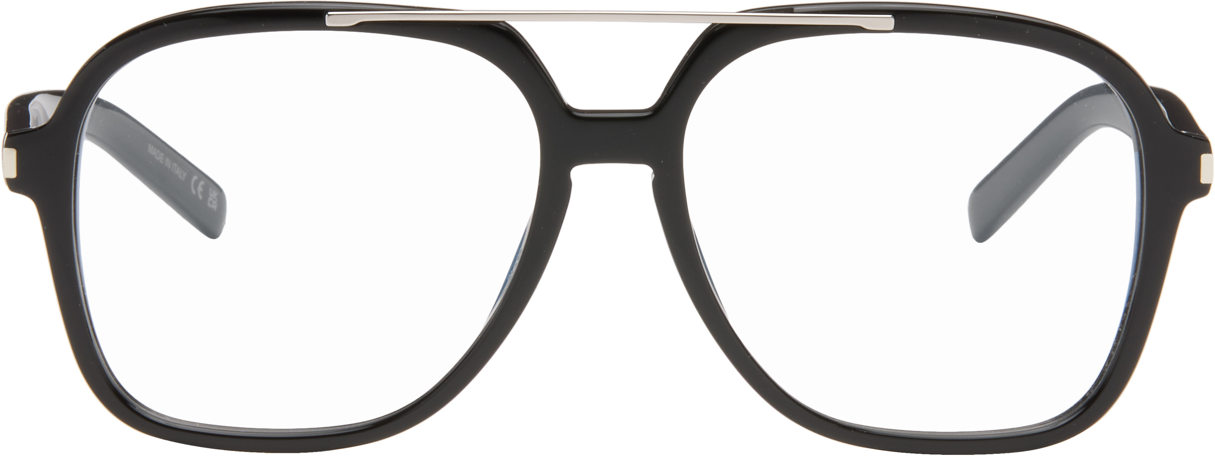 Saint Laurent Black SL 545 Corner Angle Optical Frame Glasses