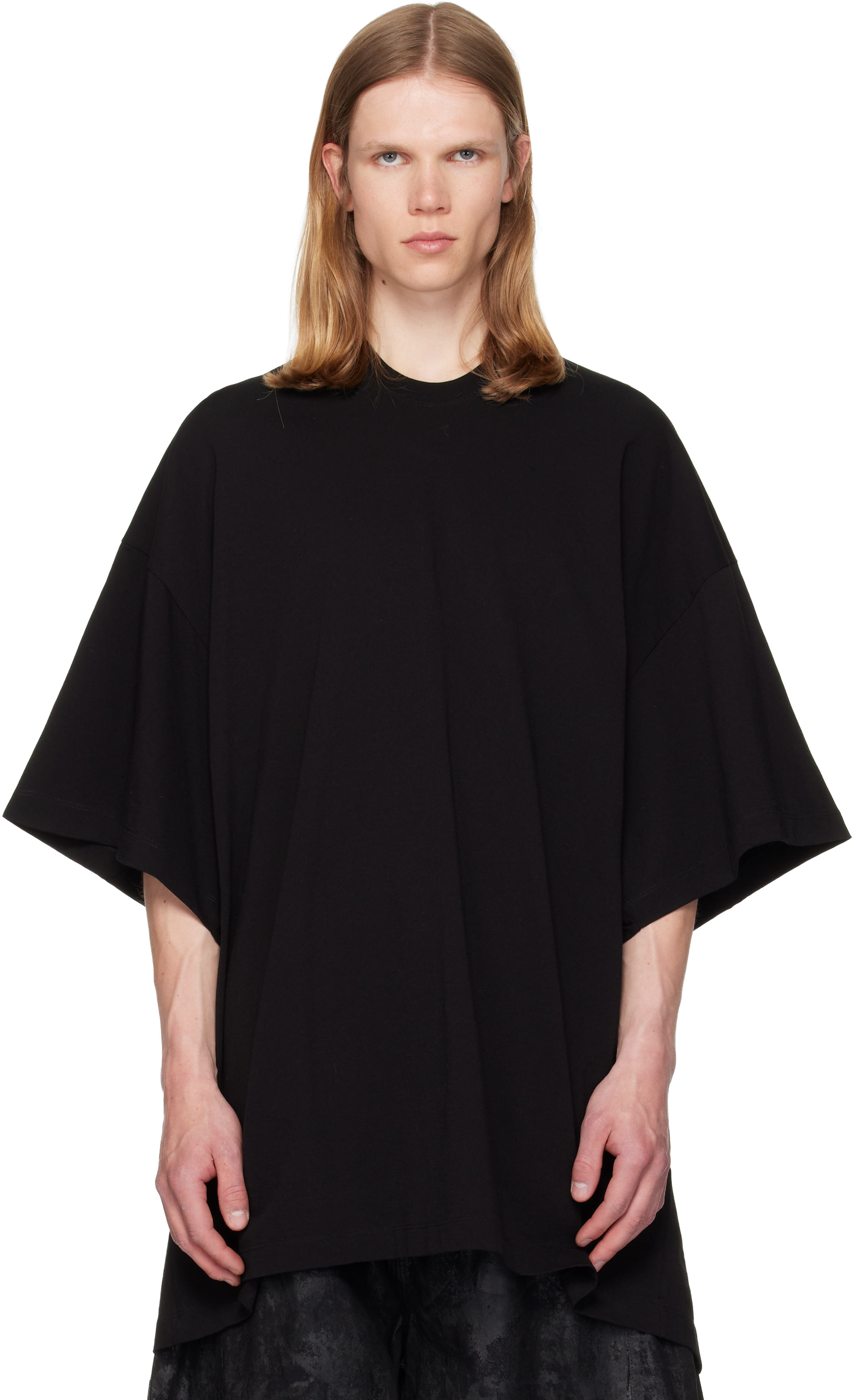 Julius: Black Super Big T-shirt | SSENSE
