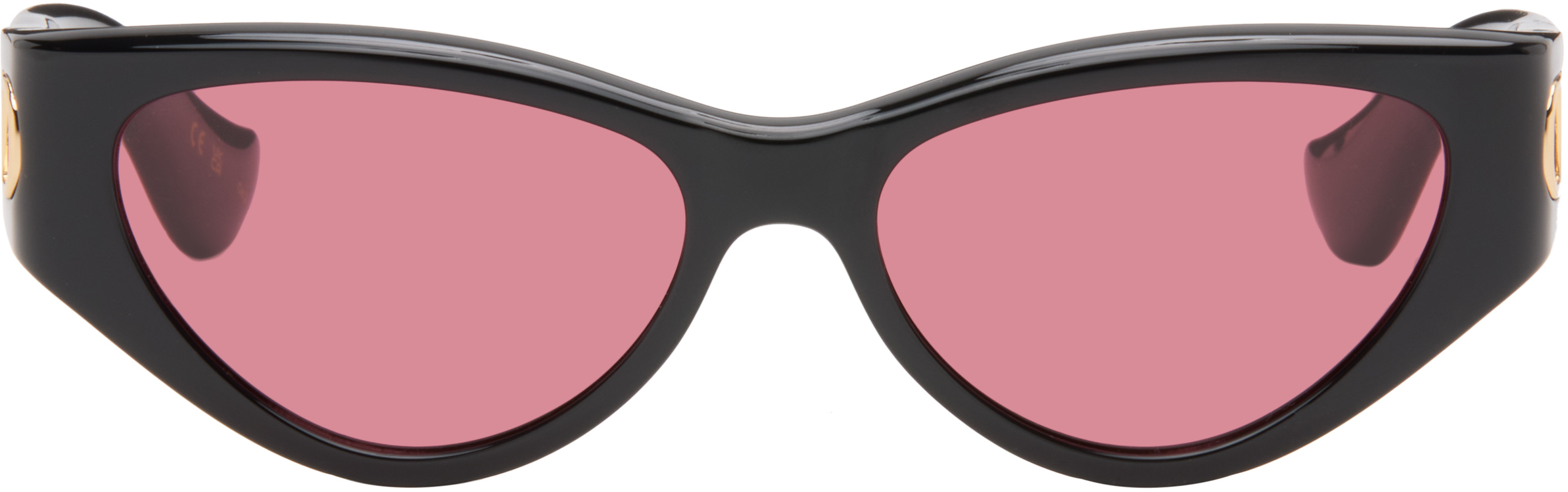 Valentino ブラック サングラス キャットアイ Valentino: Black Cat-Eye Acetate Sunglasses | SSENSE