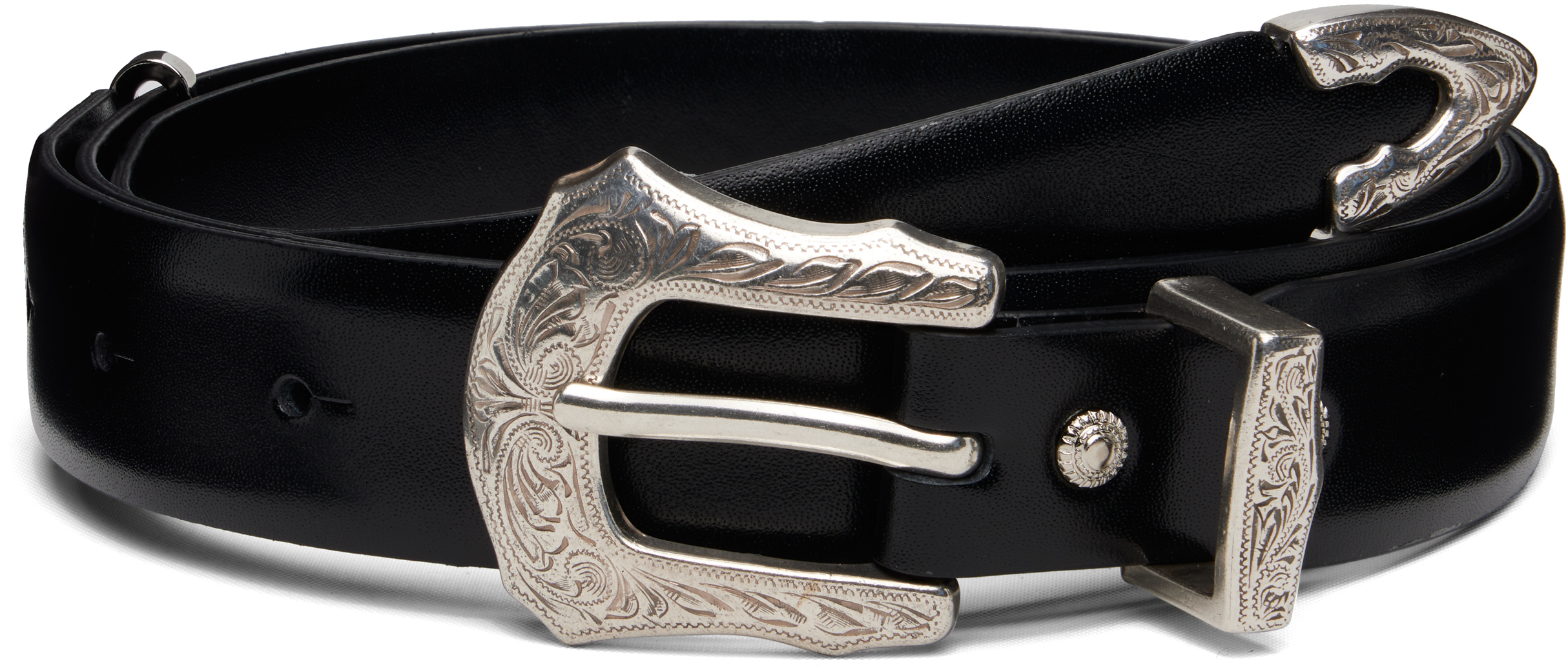 Toga Pulla: Black Metal Buckle Belt | SSENSE