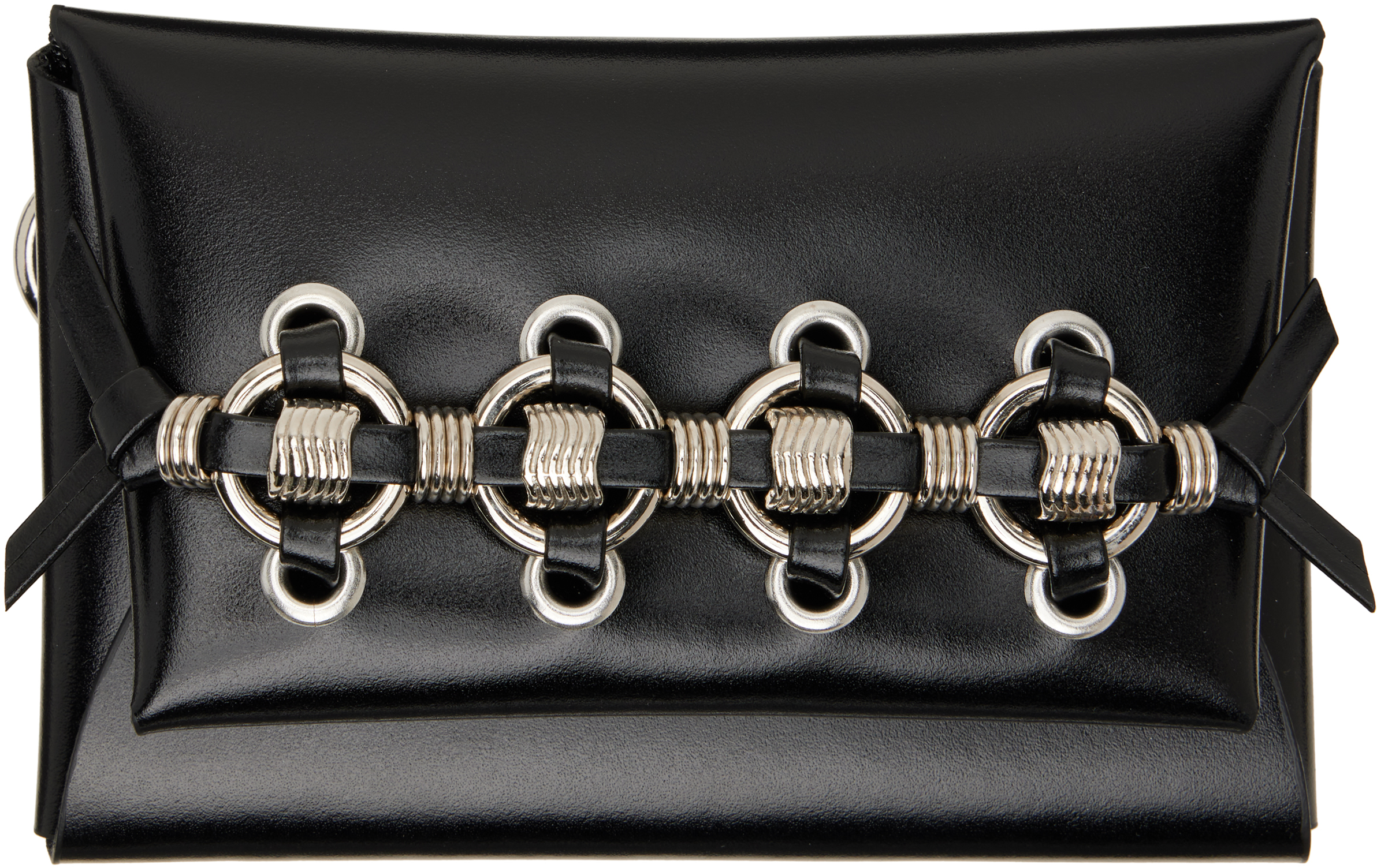 Toga Pulla: Black Ring Metal Card Holder | SSENSE