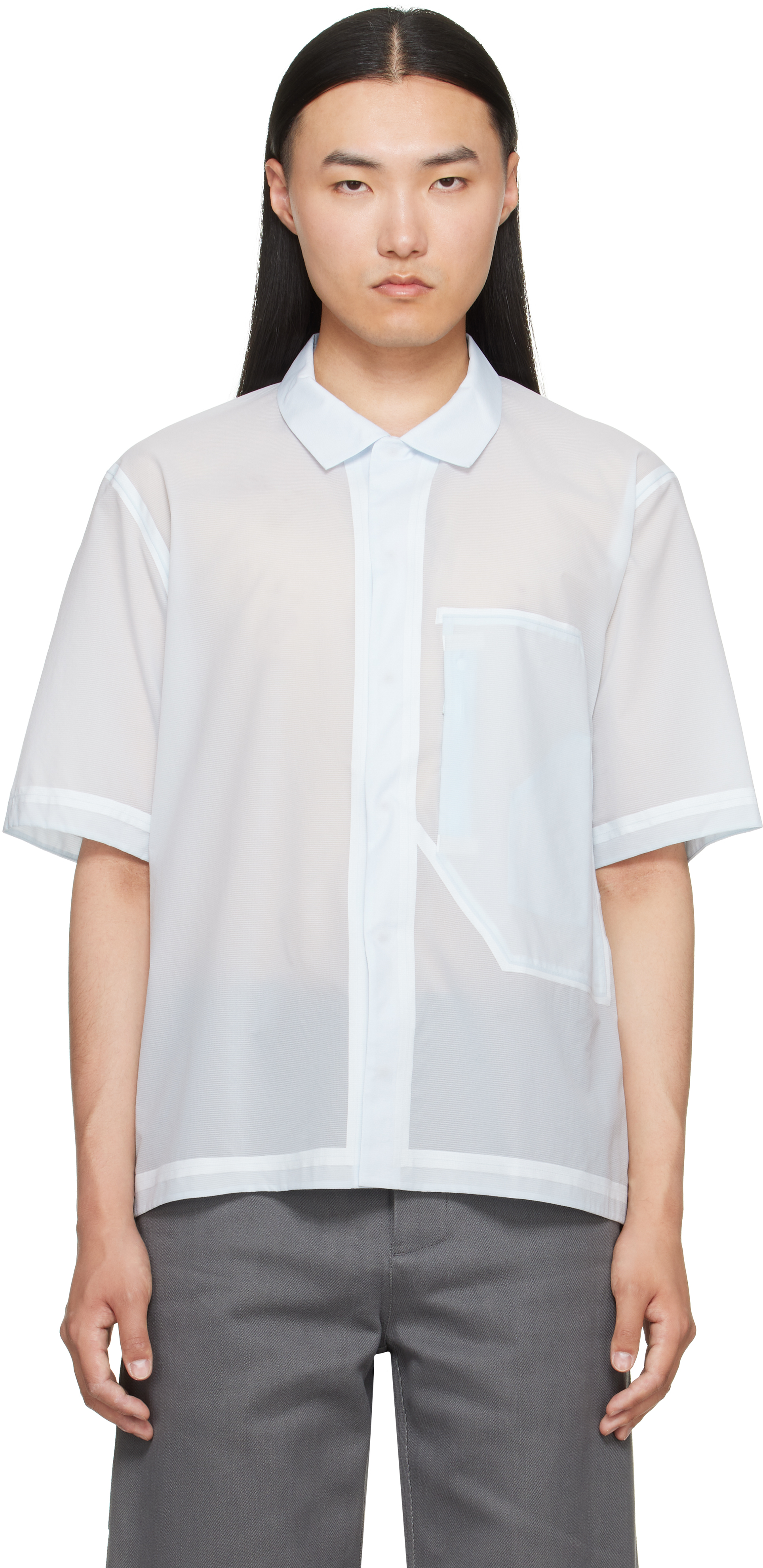 Veilance: Blue Demlo S/S Shirt | SSENSE