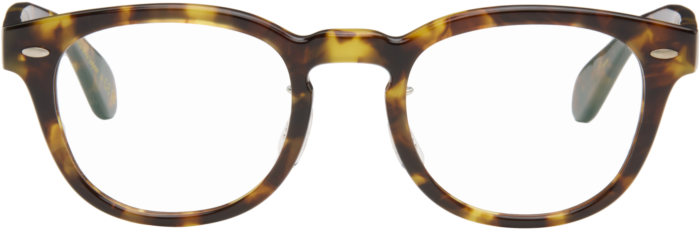 Oliver Peoples: ブラウン Sheldrake メガネ | SSENSE 日本