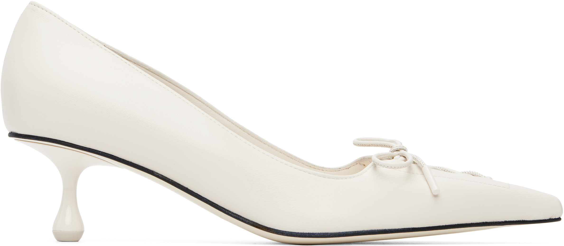 Jimmy Choo: オフホワイト Scarlett 50 ヒール | SSENSE 日本
