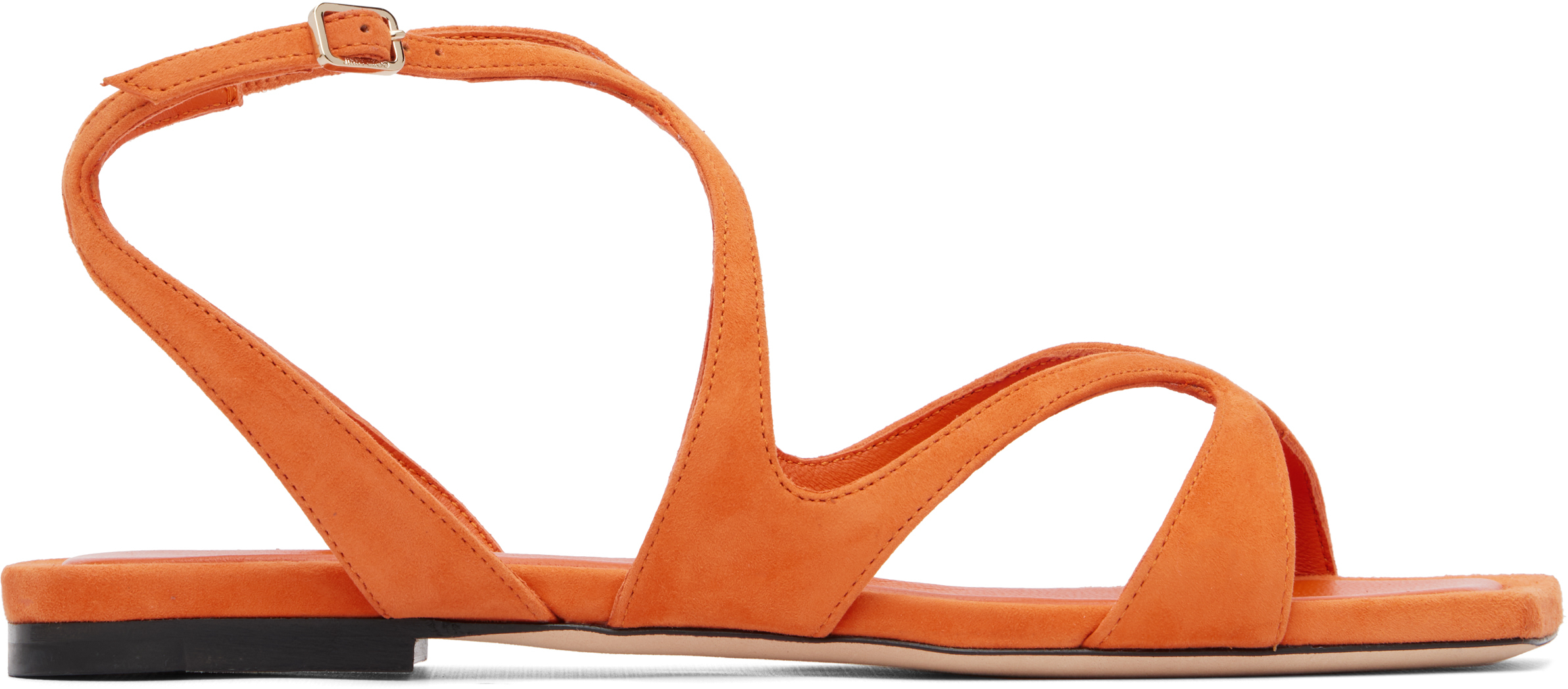 Jimmy Choo: Orange Ayla Flats | SSENSE