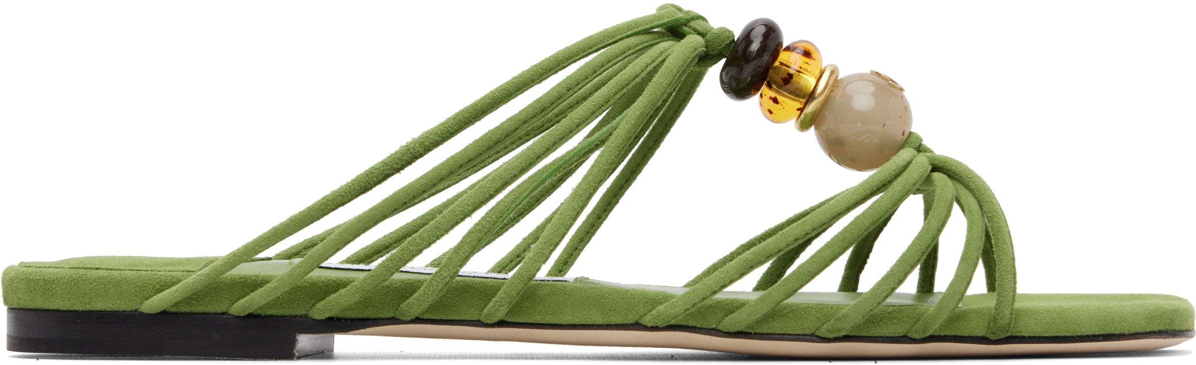 Black Patent Anise Sandals