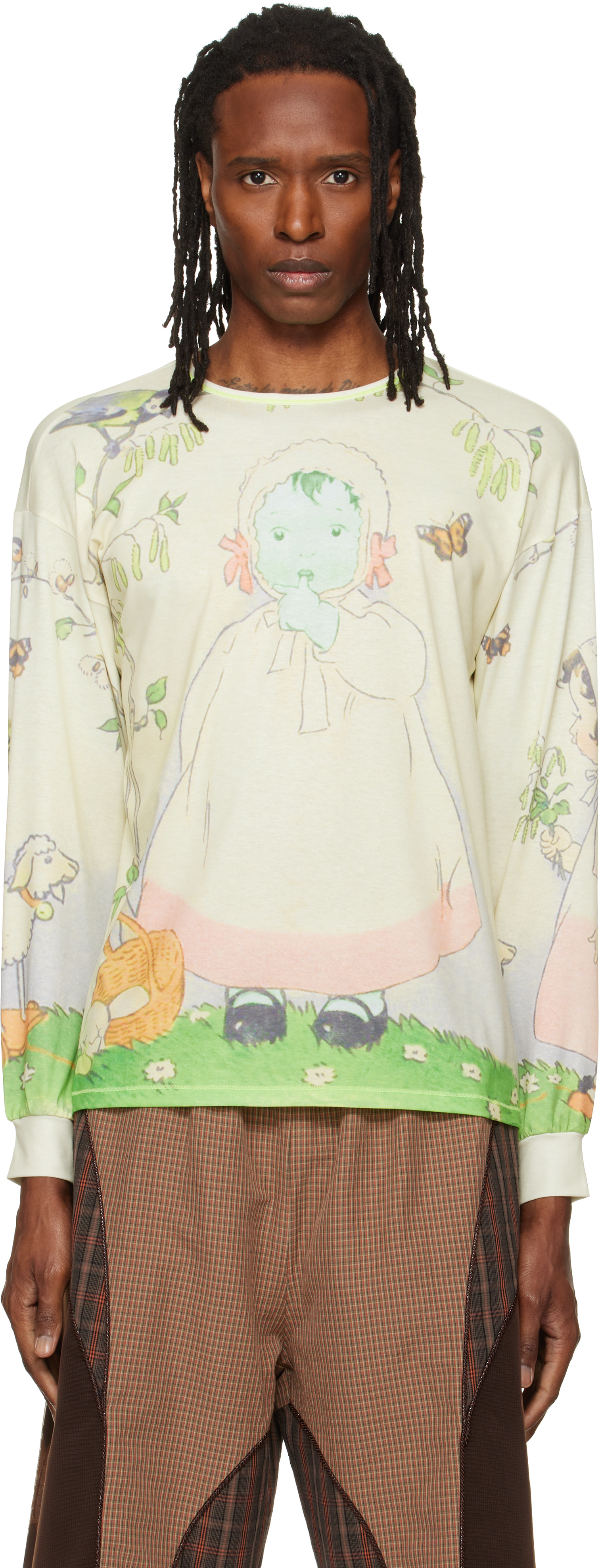 Chopova Lowena: Green Woodland Oversized T-shirt | SSENSE