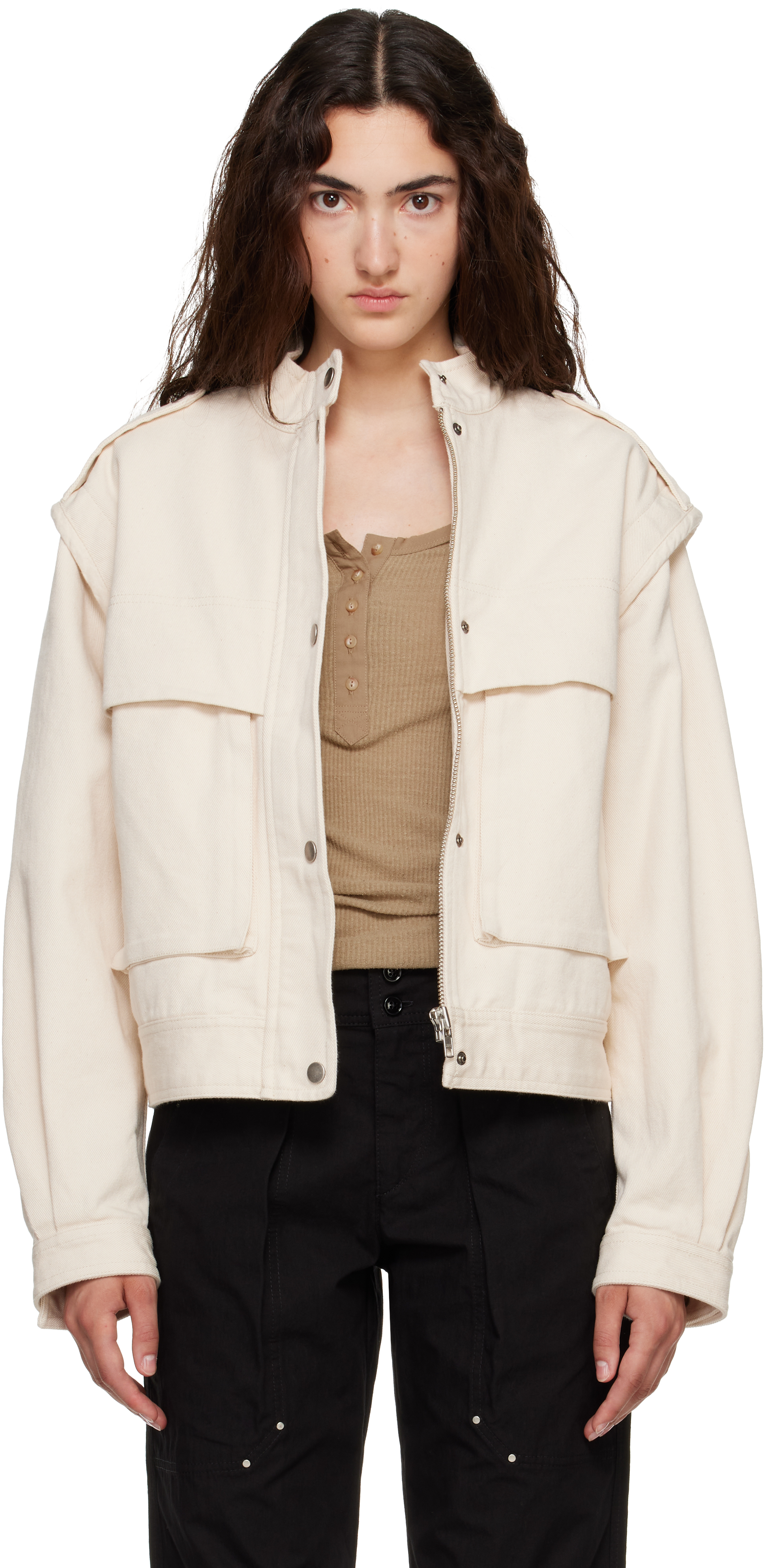 Isabel Marant Etoile: Off-White Edany Jacket | SSENSE